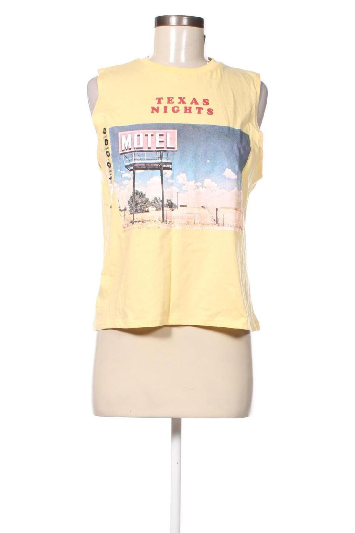 Γυναικείο αμάνικο μπλουζάκι Undiz, Μέγεθος M, Χρώμα Κίτρινο, Τιμή 5,38 €