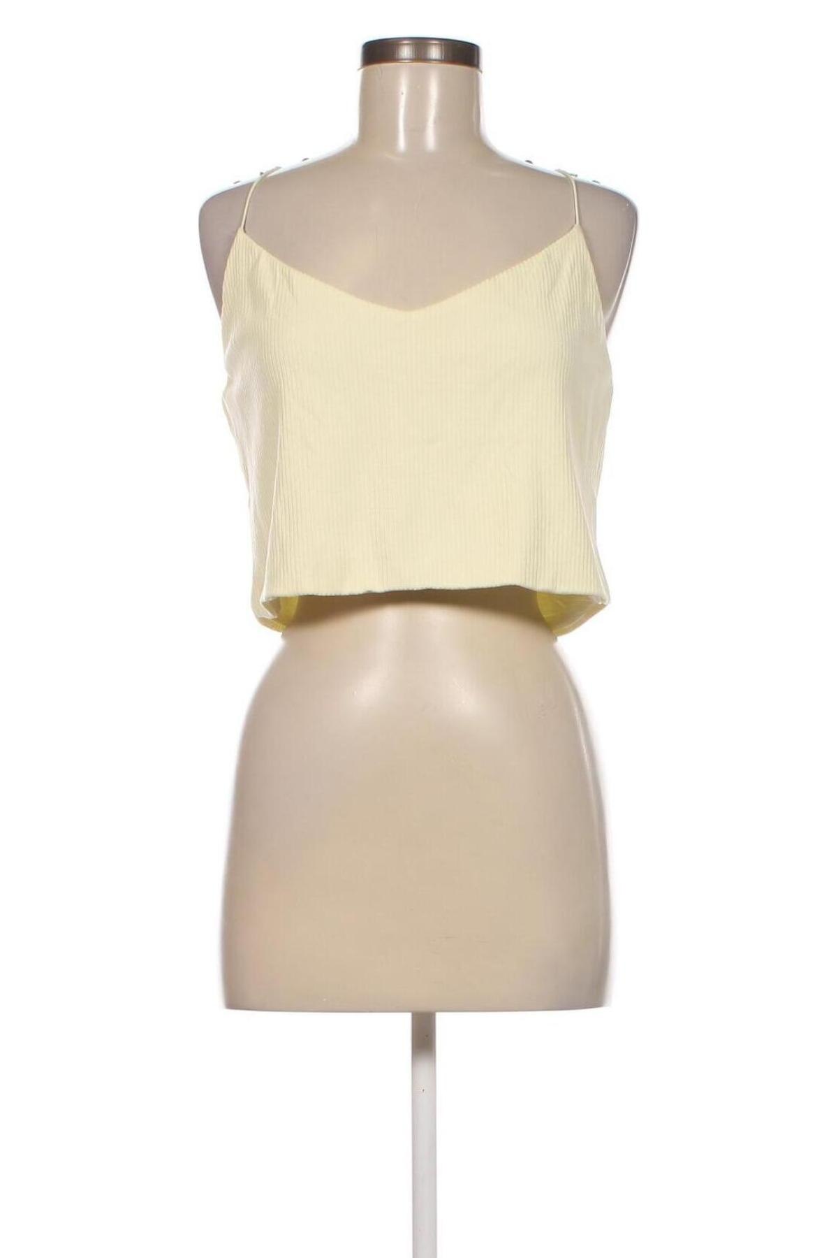 Γυναικείο αμάνικο μπλουζάκι Weekday, Μέγεθος L, Χρώμα Κίτρινο, Τιμή 5,73 €
