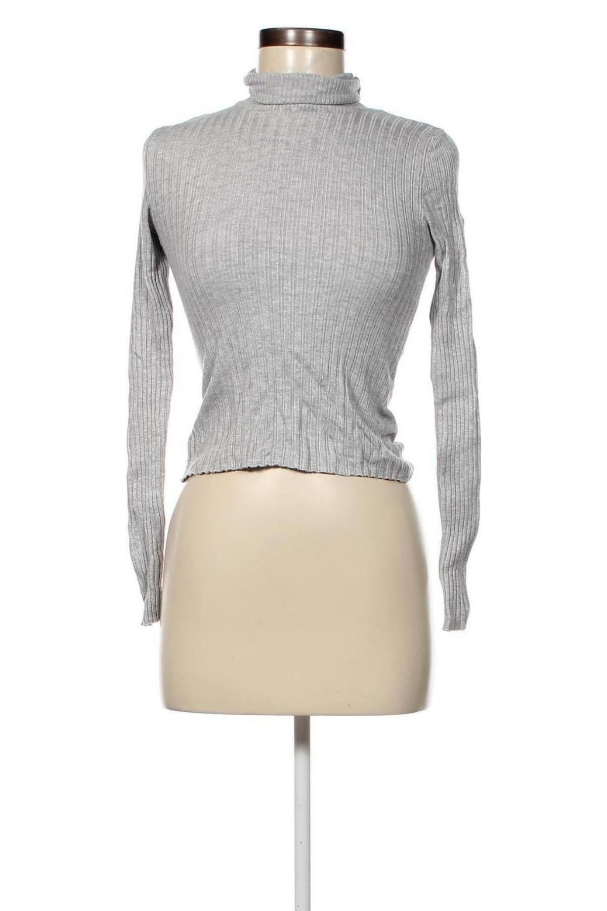 Дамски пуловер Bershka, Размер S, Цвят Сив, Цена 7,83 лв.