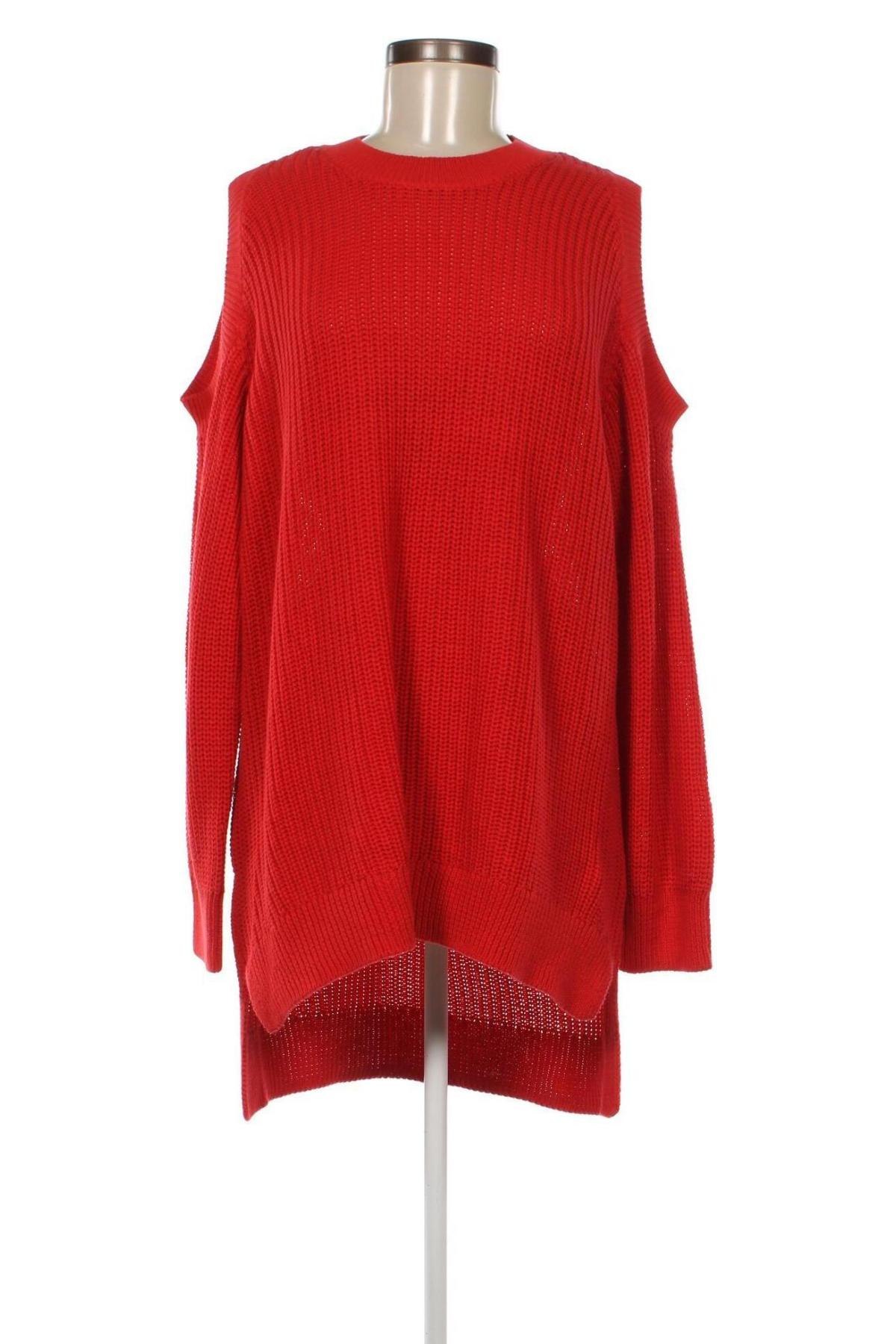 Дамски пуловер Flash Lights, Размер XL, Цвят Червен, Цена 16,56 лв.