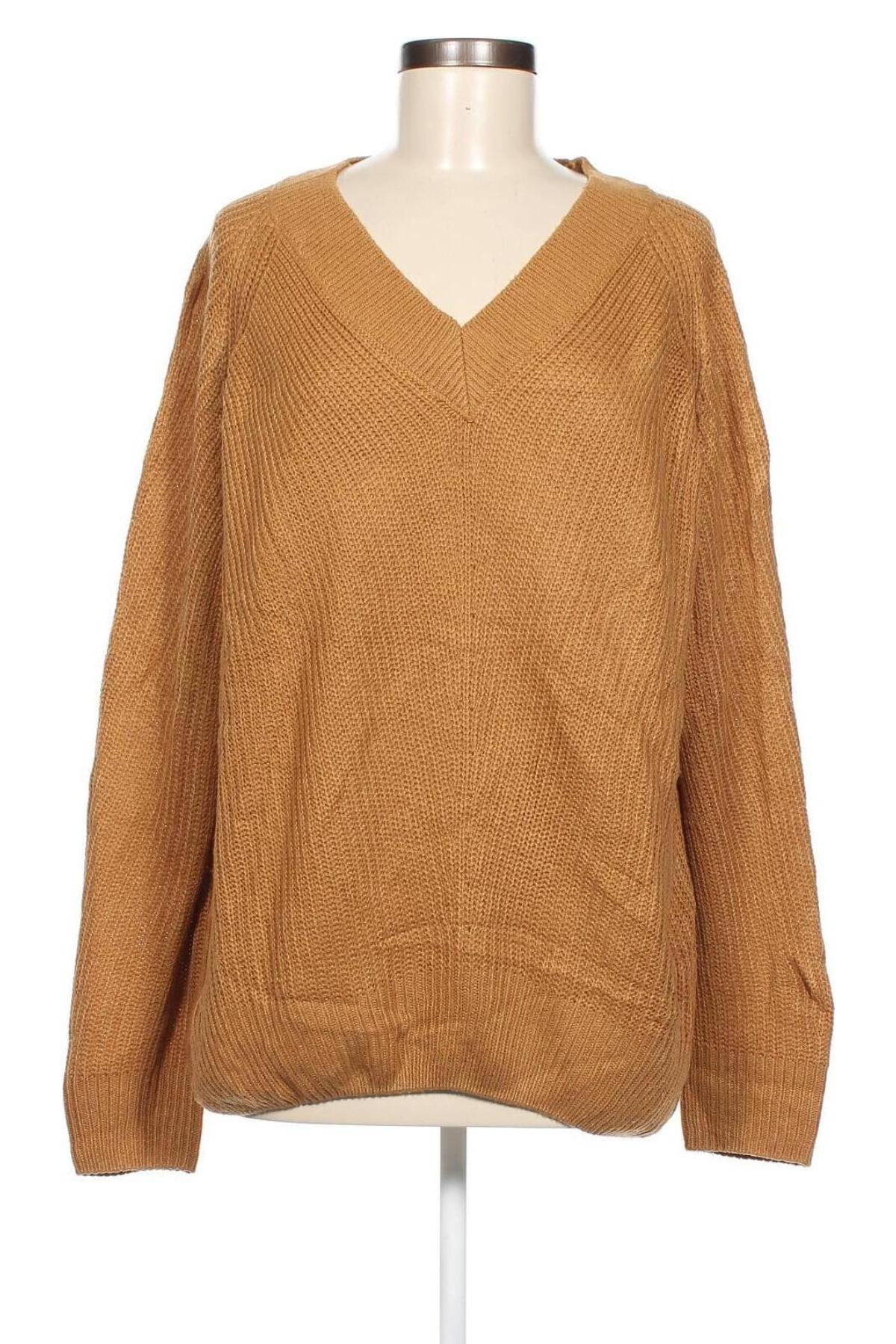 Γυναικείο πουλόβερ Jean Pascale, Μέγεθος L, Χρώμα  Μπέζ, Τιμή 5,38 €