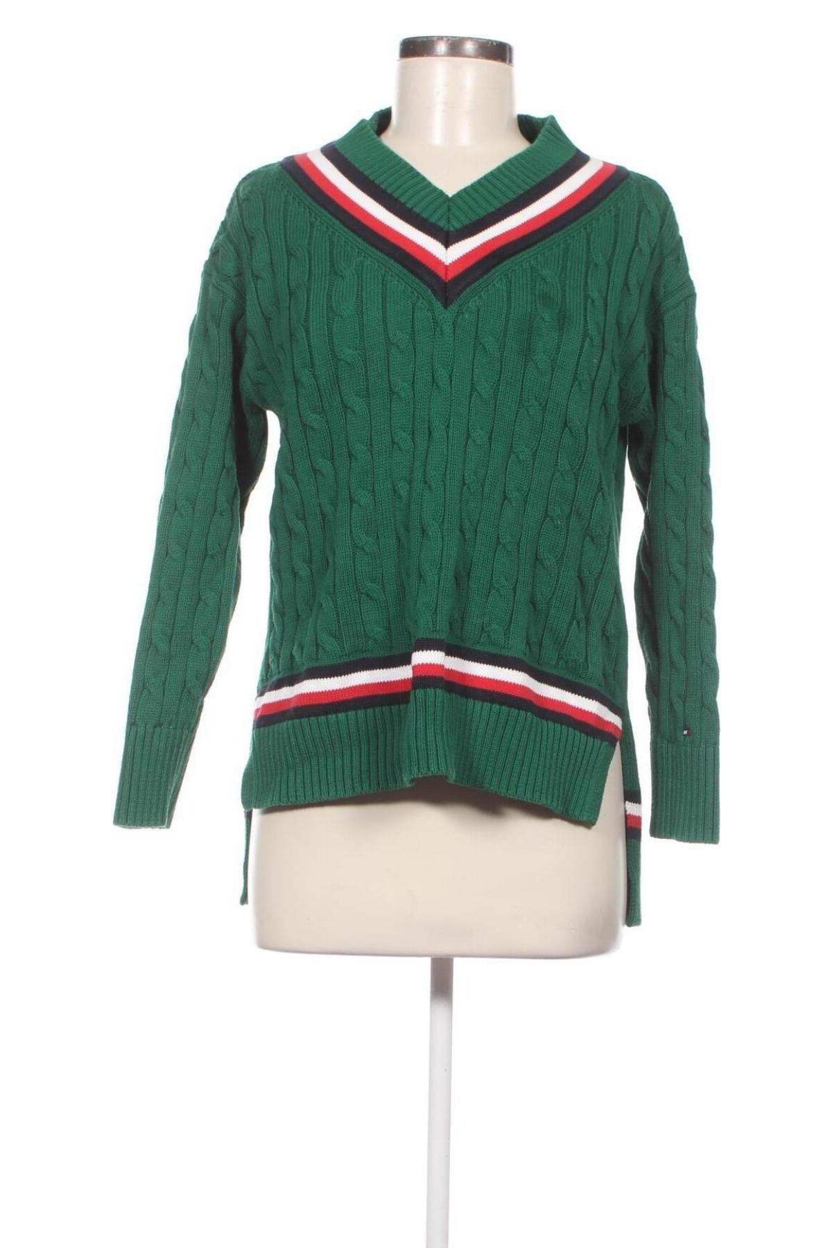 Дамски пуловер Tommy Hilfiger, Размер S, Цвят Зелен, Цена 57,30 лв.