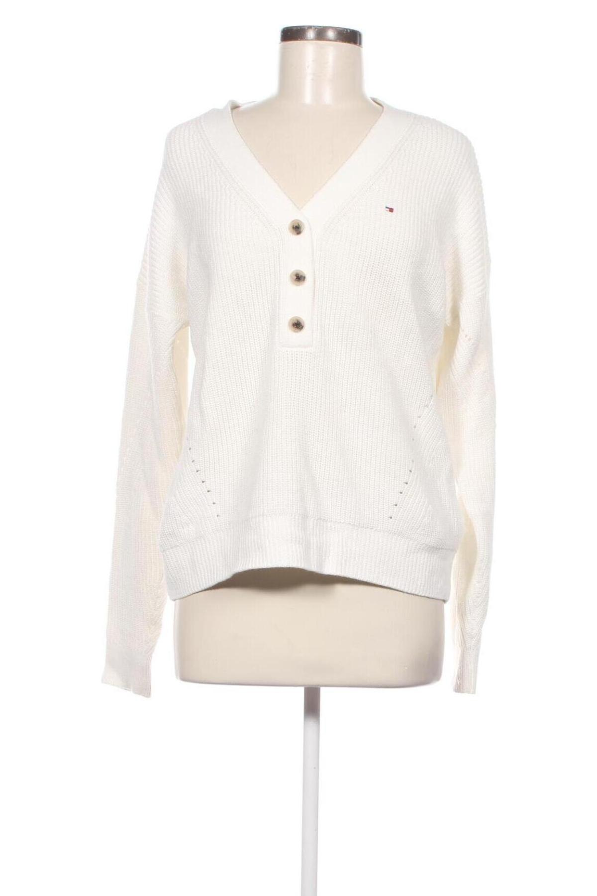Γυναικείο πουλόβερ Tommy Hilfiger, Μέγεθος XS, Χρώμα Εκρού, Τιμή 118,14 €