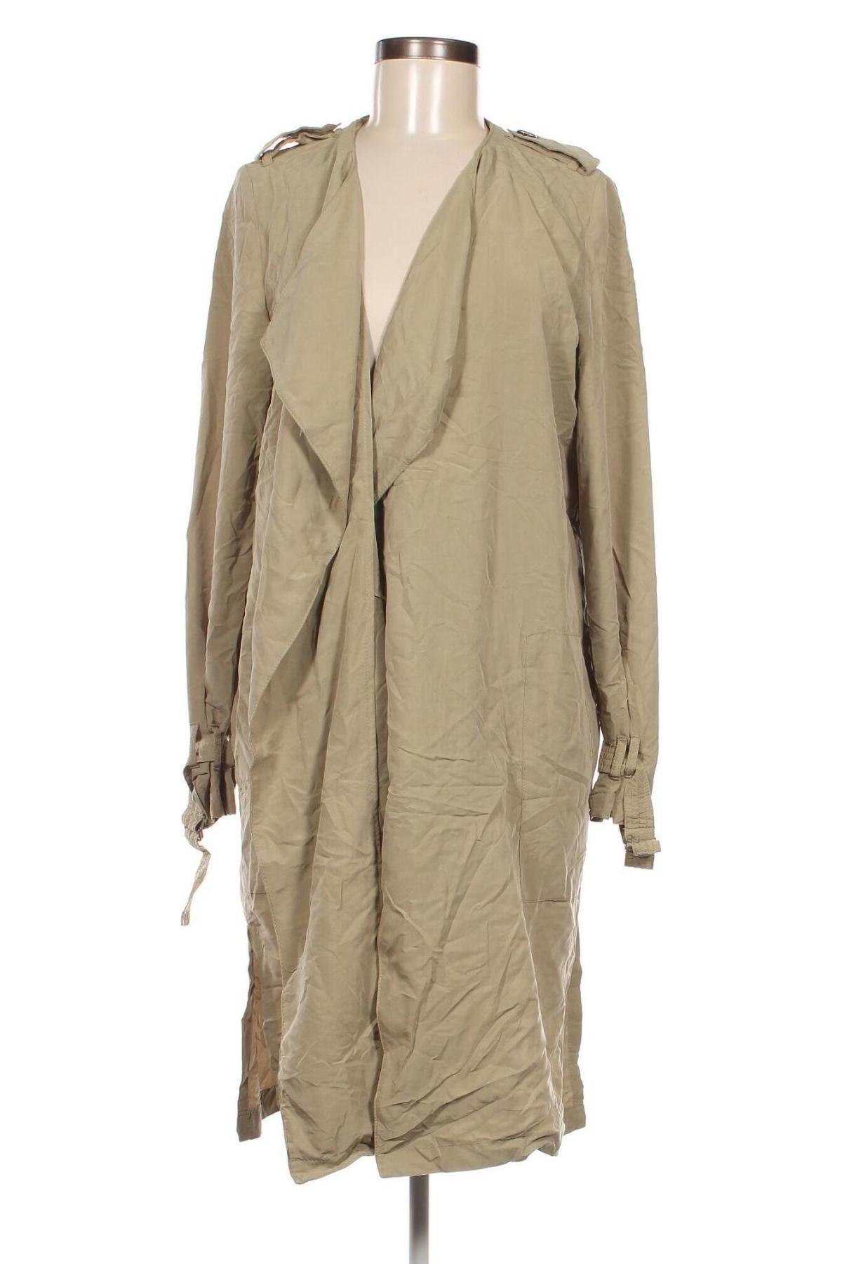 Damen Trench Coat Bershka, Größe L, Farbe Grün, Preis € 5,22