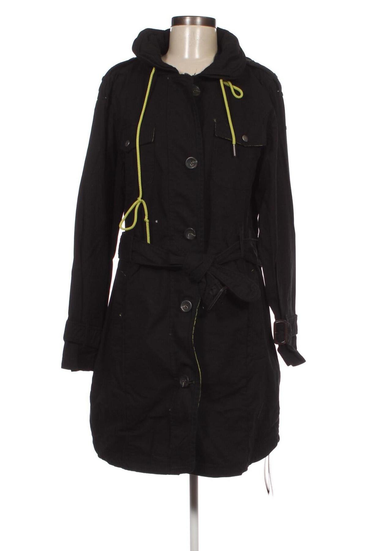 Damen Trench Coat Khujo, Größe XL, Farbe Schwarz, Preis € 27,37