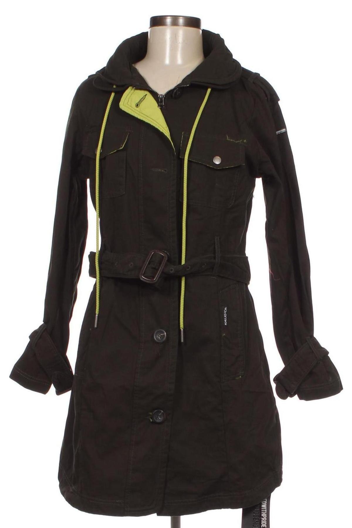 Damen Trench Coat Khujo, Größe S, Farbe Grün, Preis € 27,37