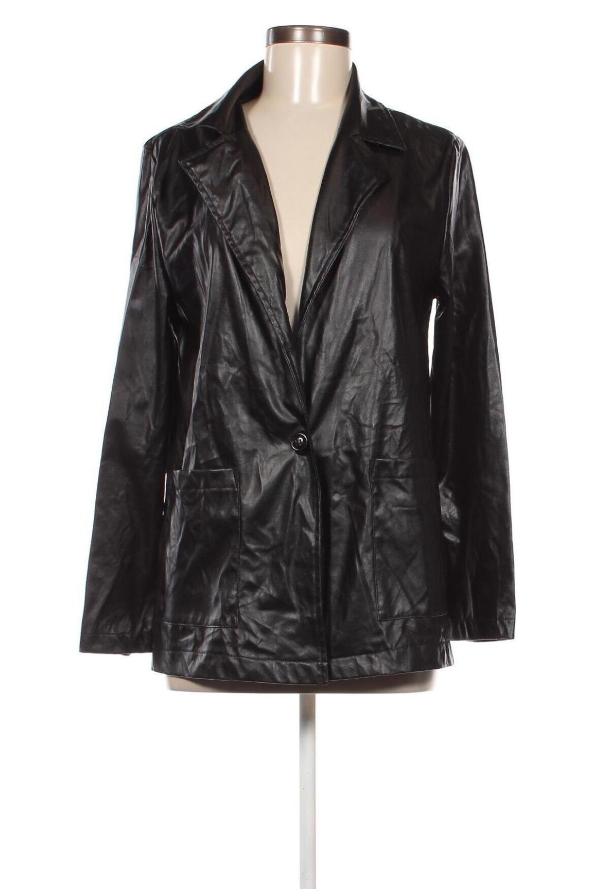 Dámska kožená bunda  SHEIN, Veľkosť M, Farba Čierna, Cena  5,83 €
