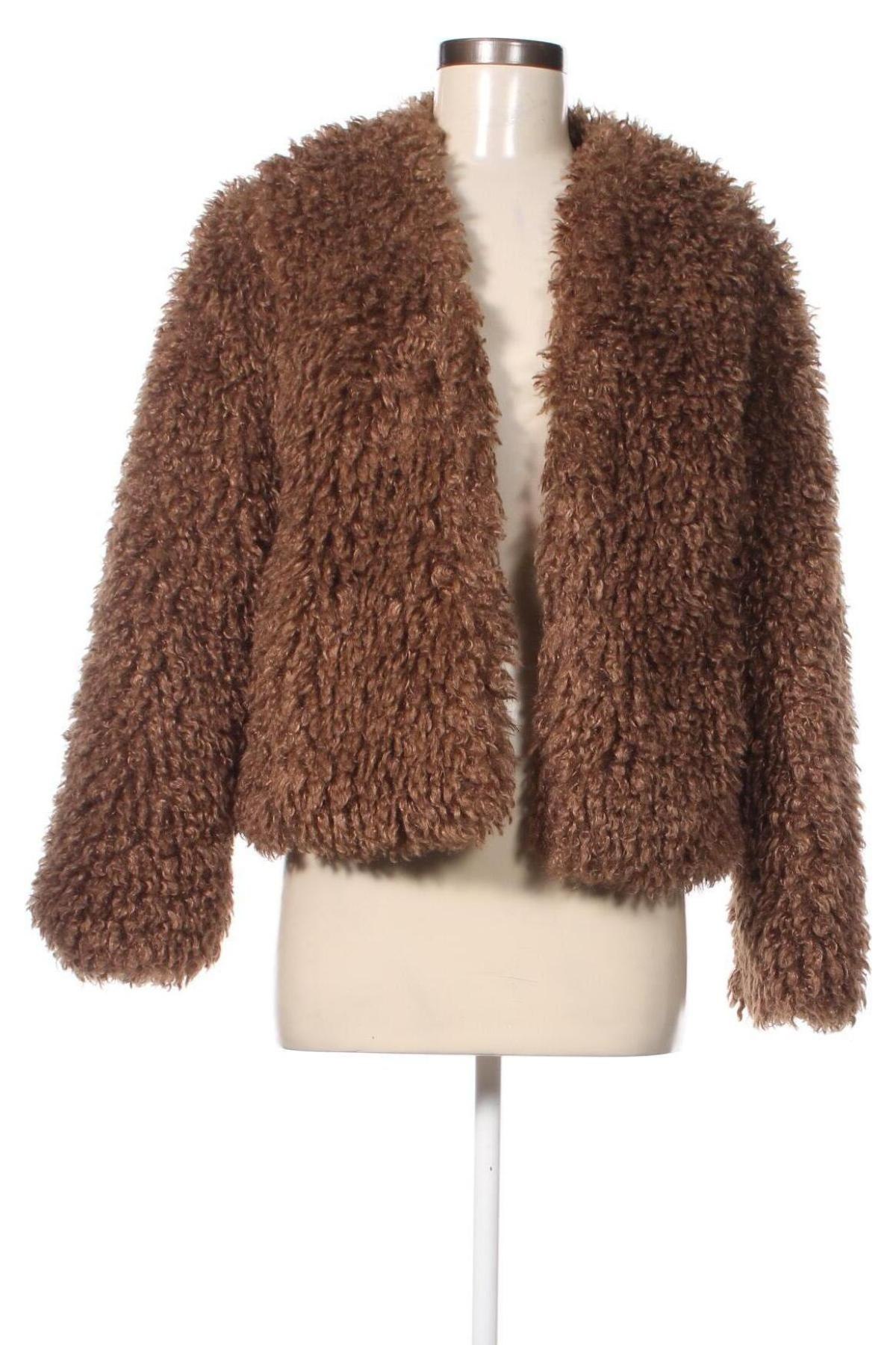 Γυναικείο παλτό Bershka, Μέγεθος S, Χρώμα Καφέ, Τιμή 19,86 €
