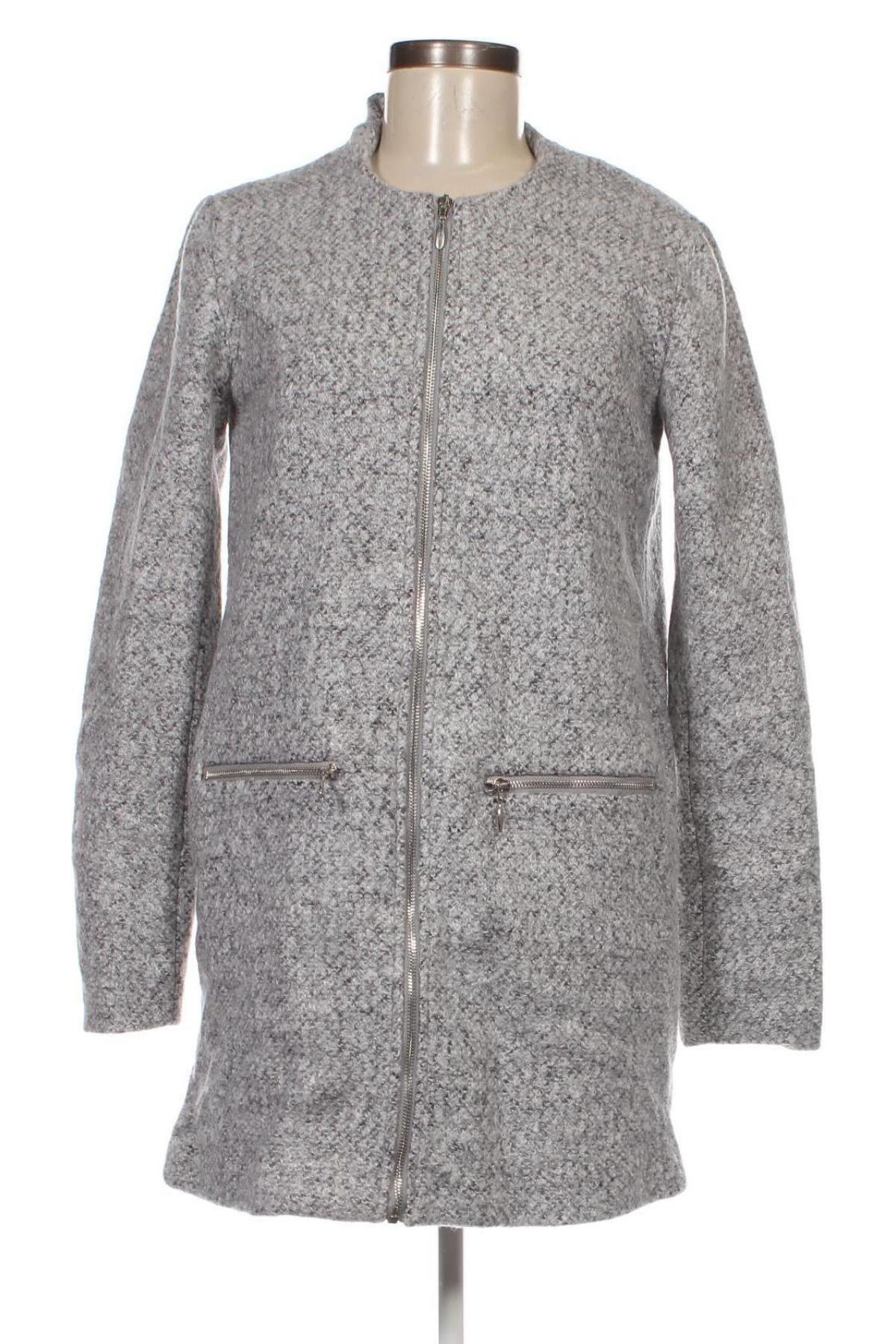 Дамско палто Jacqueline De Yong, Размер M, Цвят Сив, Цена 32,10 лв.