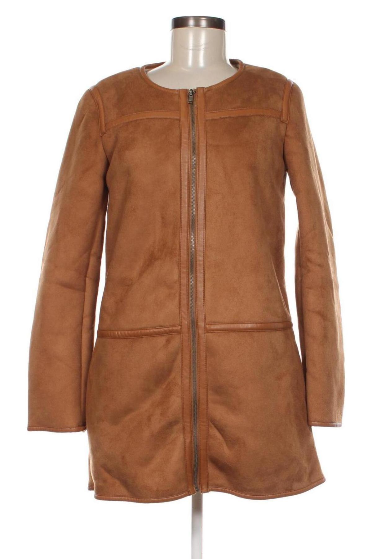 Γυναικείο παλτό Naf Naf, Μέγεθος XS, Χρώμα Καφέ, Τιμή 64,71 €