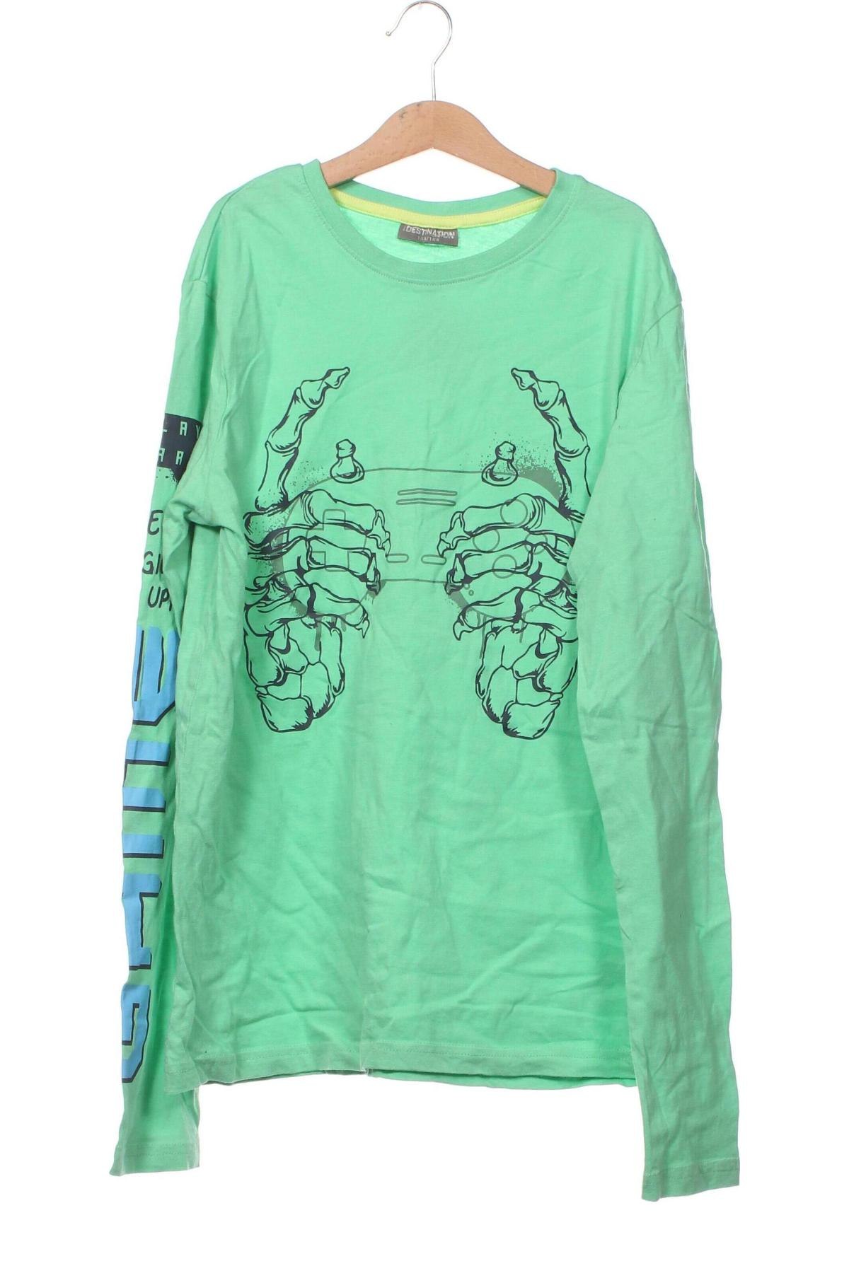Kinder Shirt, Größe 12-13y/ 158-164 cm, Farbe Grün, Preis 2,91 €