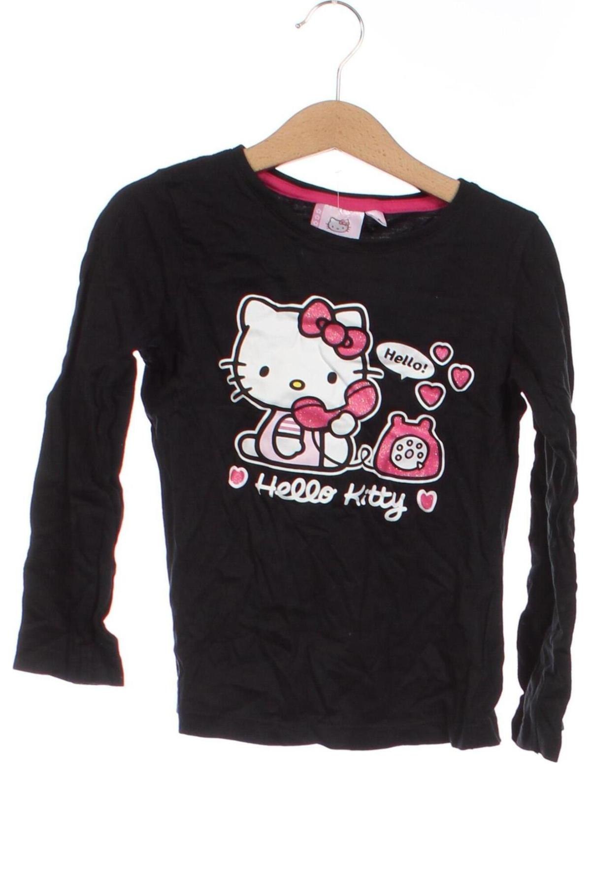 Kinder Shirt Hello Kitty, Größe 7-8y/ 128-134 cm, Farbe Schwarz, Preis 5,12 €
