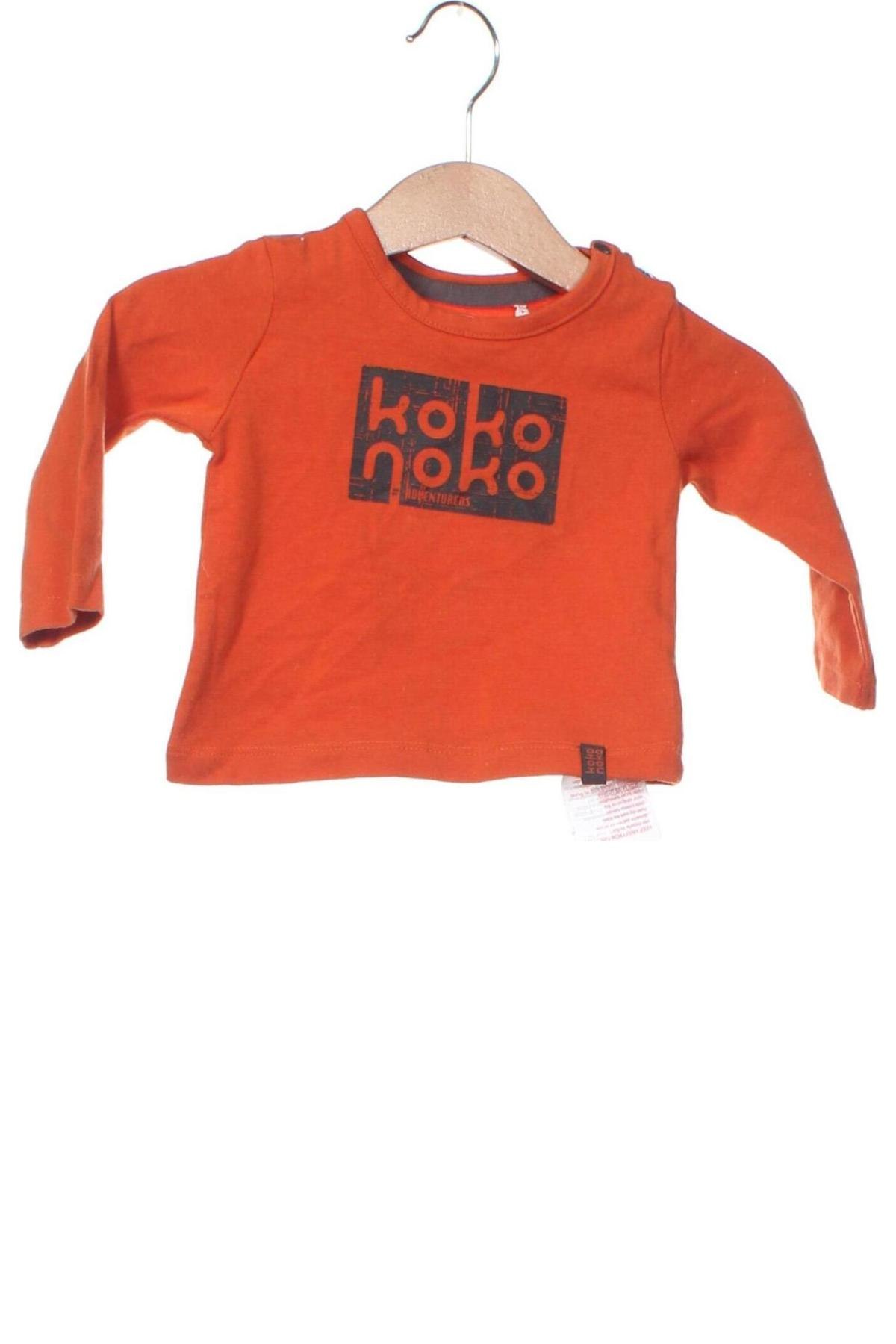 Детска блуза Koko Noko, Размер 2-3m/ 56-62 см, Цвят Кафяв, Цена 3,96 лв.