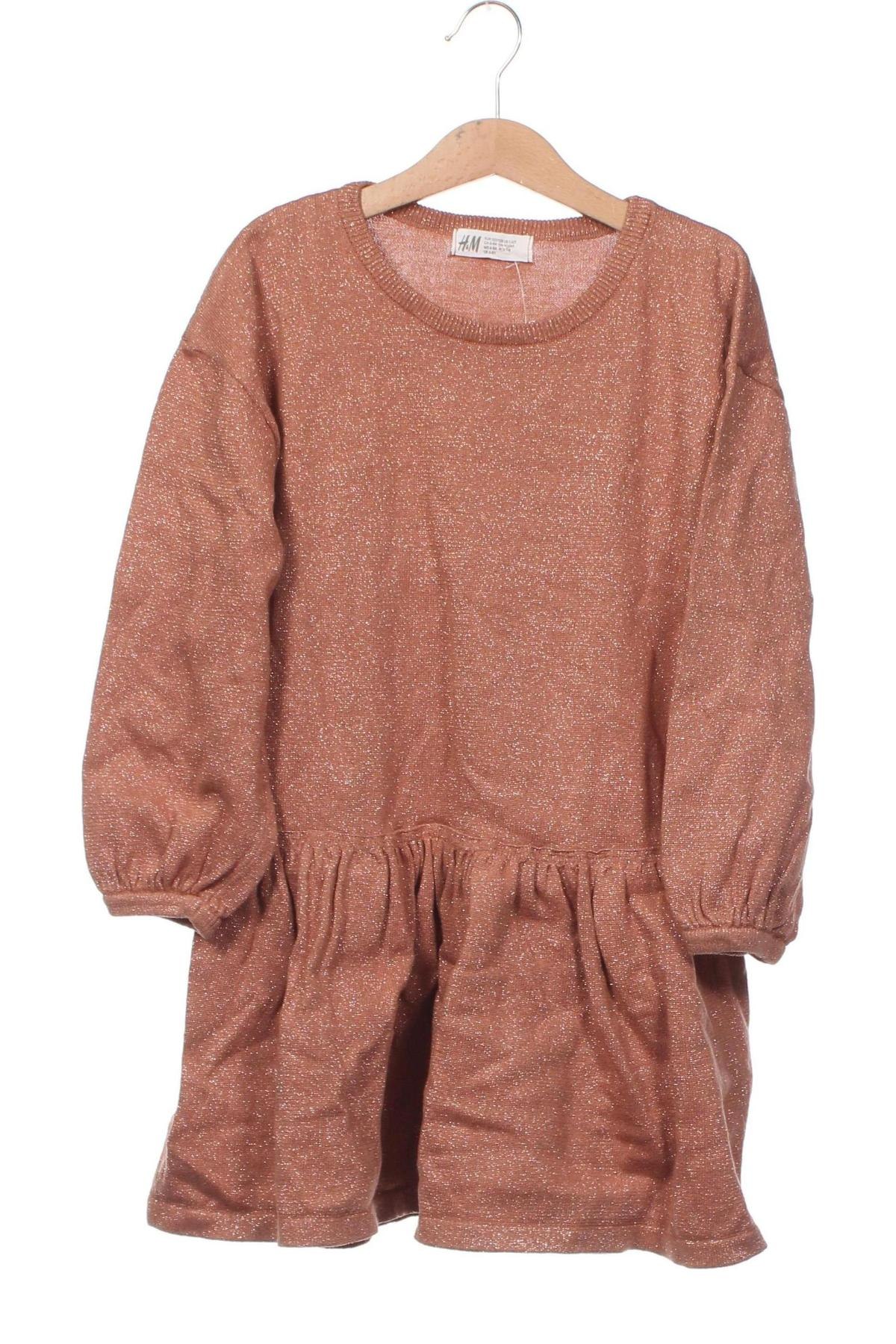 Kinderkleid H&M, Größe 6-7y/ 122-128 cm, Farbe Orange, Preis 4,00 €