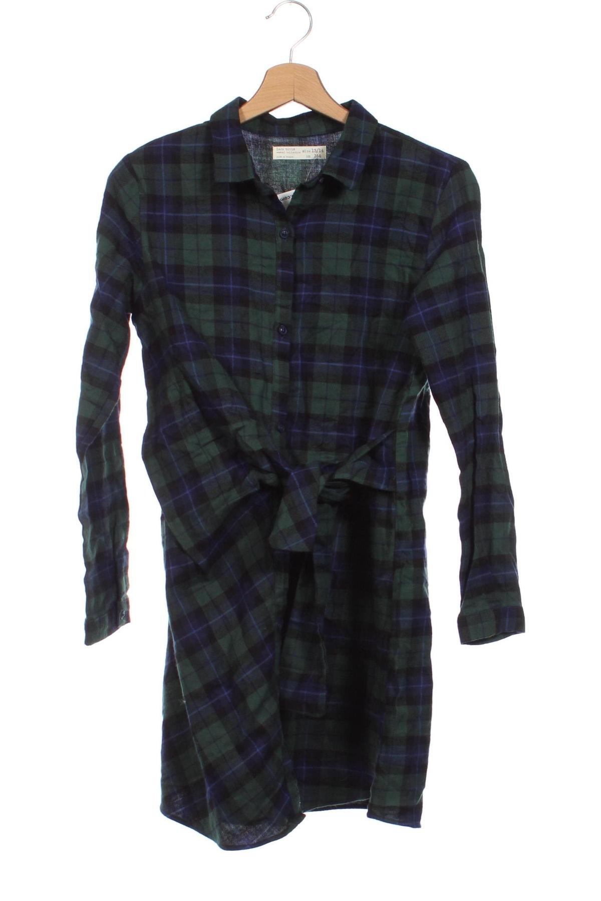 Kinderkleid Zara, Größe 13-14y/ 164-168 cm, Farbe Grün, Preis 2,73 €