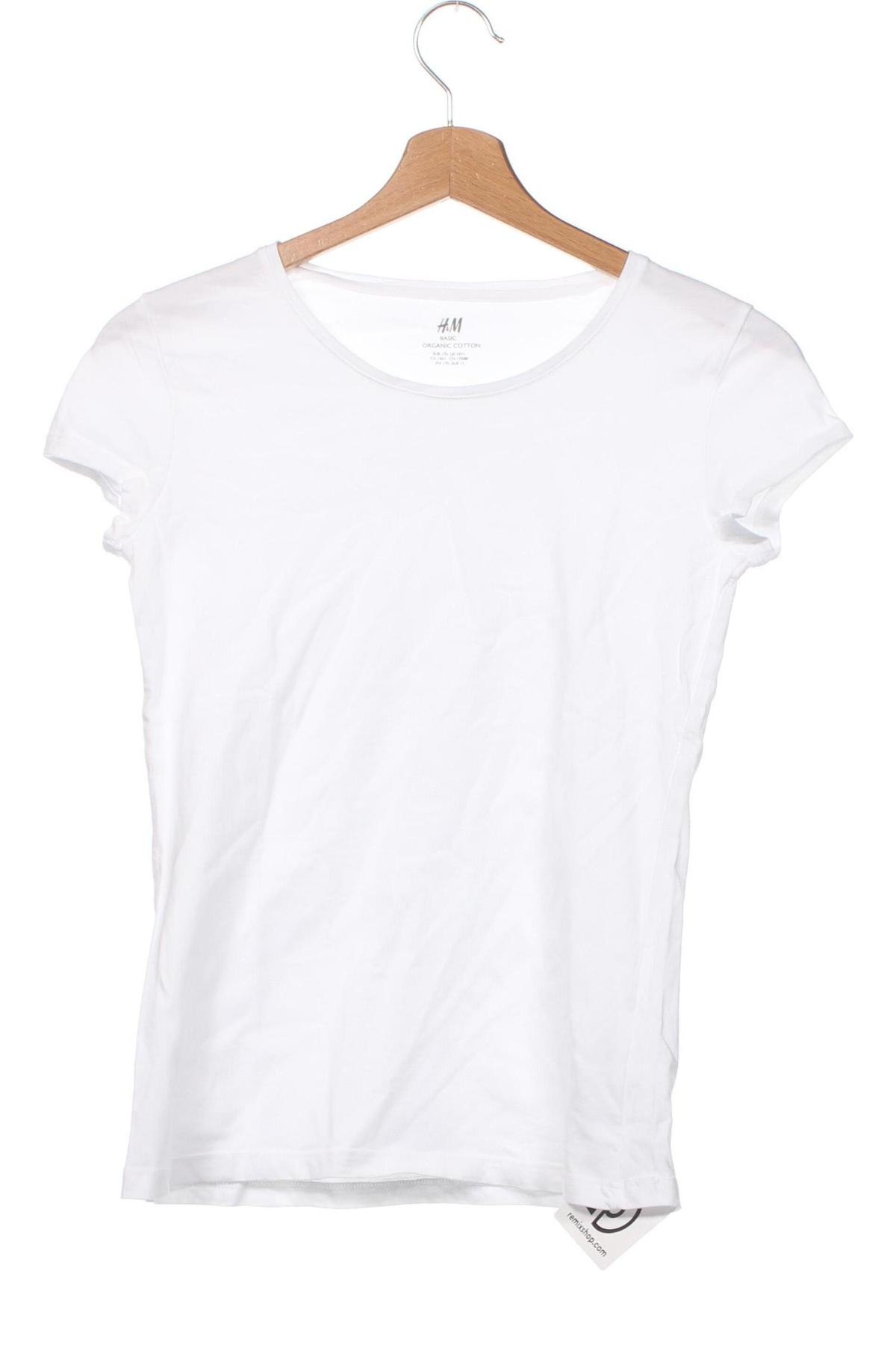 Детска тениска H&M, Размер 14-15y/ 168-170 см, Цвят Бял, Цена 18,00 лв.
