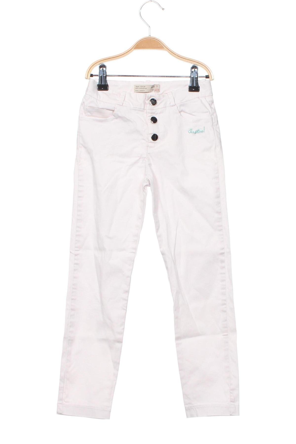 Kinderjeans Zara Kids, Größe 6-7y/ 122-128 cm, Farbe Weiß, Preis 19,48 €