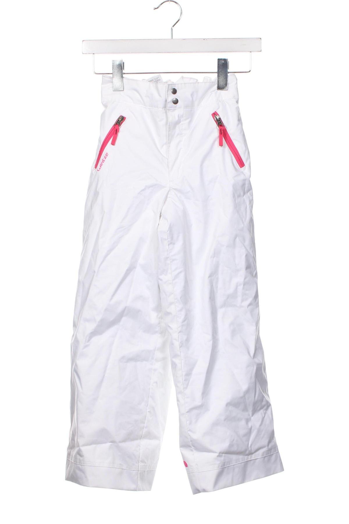 Kinderhose für Wintersport Wedze, Größe 7-8y/ 128-134 cm, Farbe Weiß, Preis 9,33 €