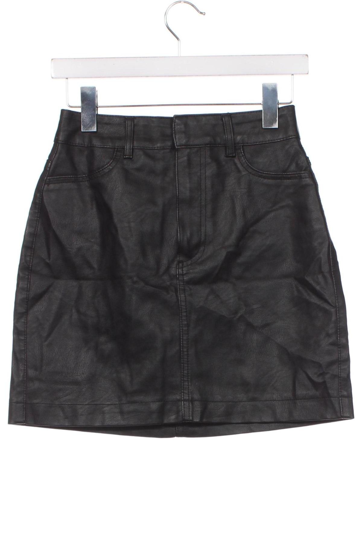 Δερμάτινη φούστα Terranova, Μέγεθος XS, Χρώμα Μαύρο, Τιμή 5,38 €