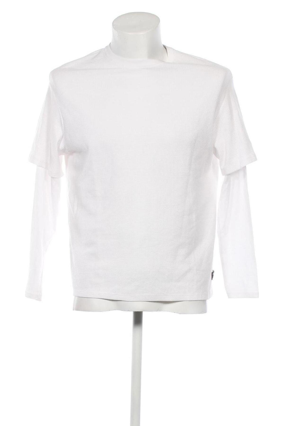 Ανδρική μπλούζα Bershka, Μέγεθος XS, Χρώμα Λευκό, Τιμή 15,98 €