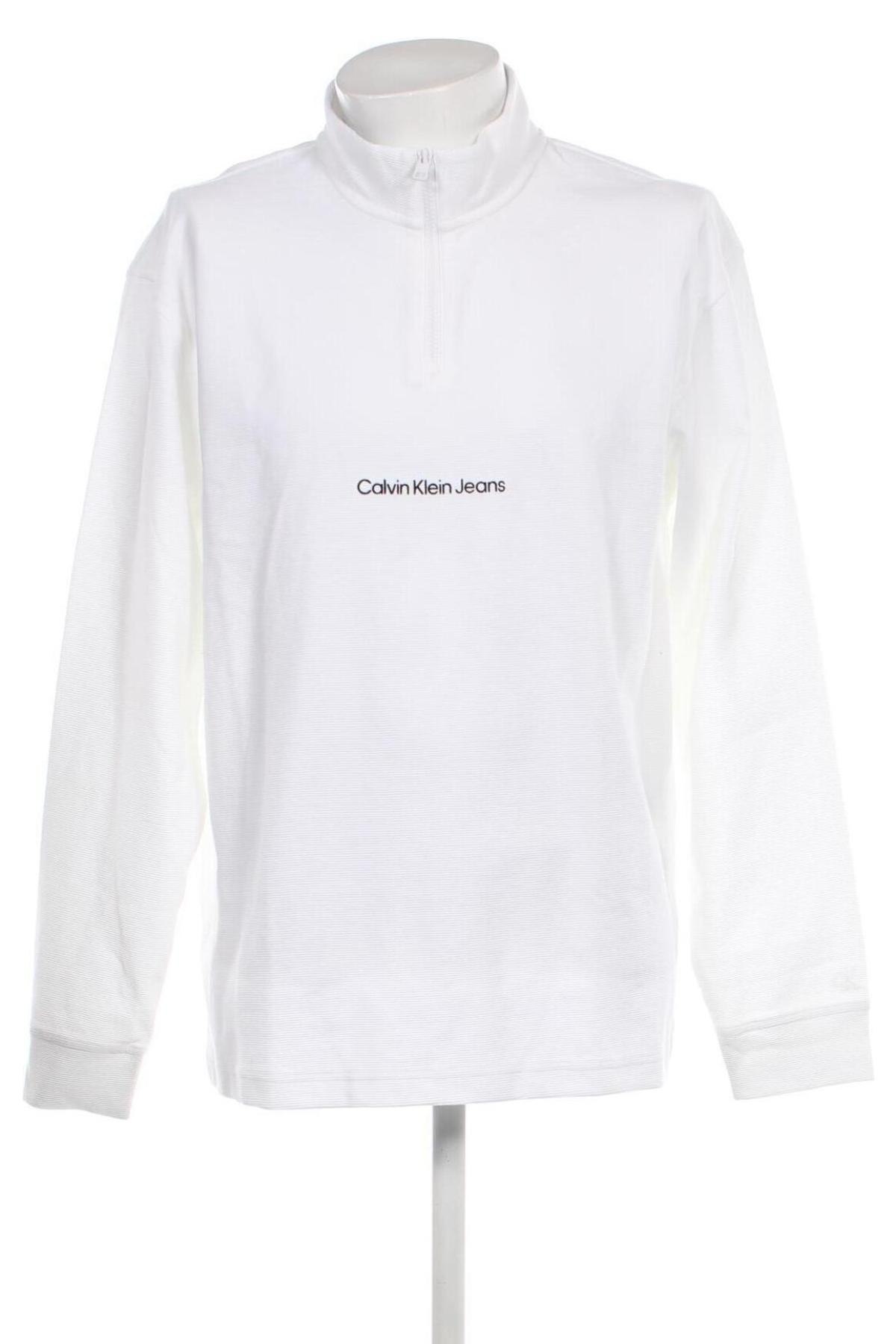 Ανδρική μπλούζα Calvin Klein Jeans, Μέγεθος XL, Χρώμα Λευκό, Τιμή 37,22 €