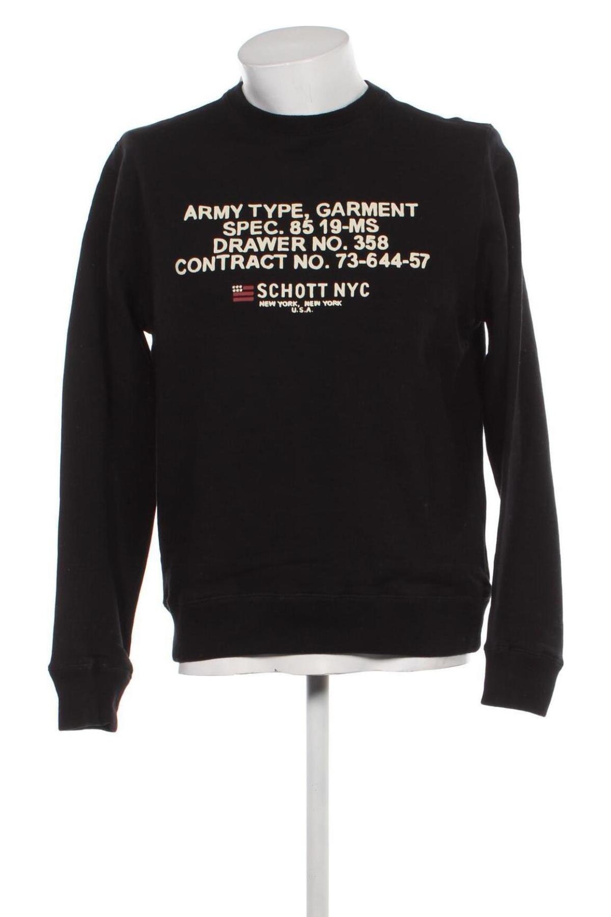 Ανδρική μπλούζα Schott, Μέγεθος L, Χρώμα Μαύρο, Τιμή 28,04 €