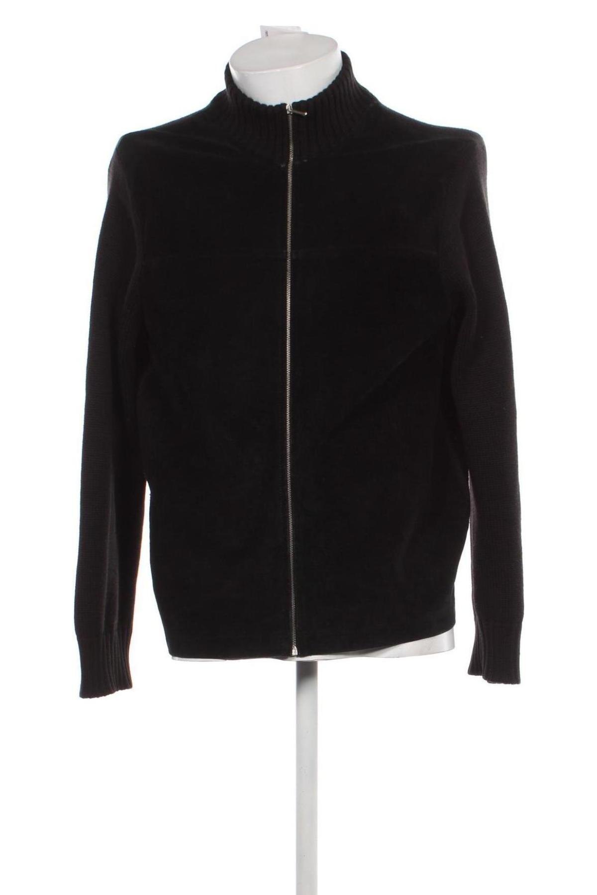 Jachetă tricotată de bărbați Sisley, Mărime L, Culoare Negru, Preț 68,22 Lei
