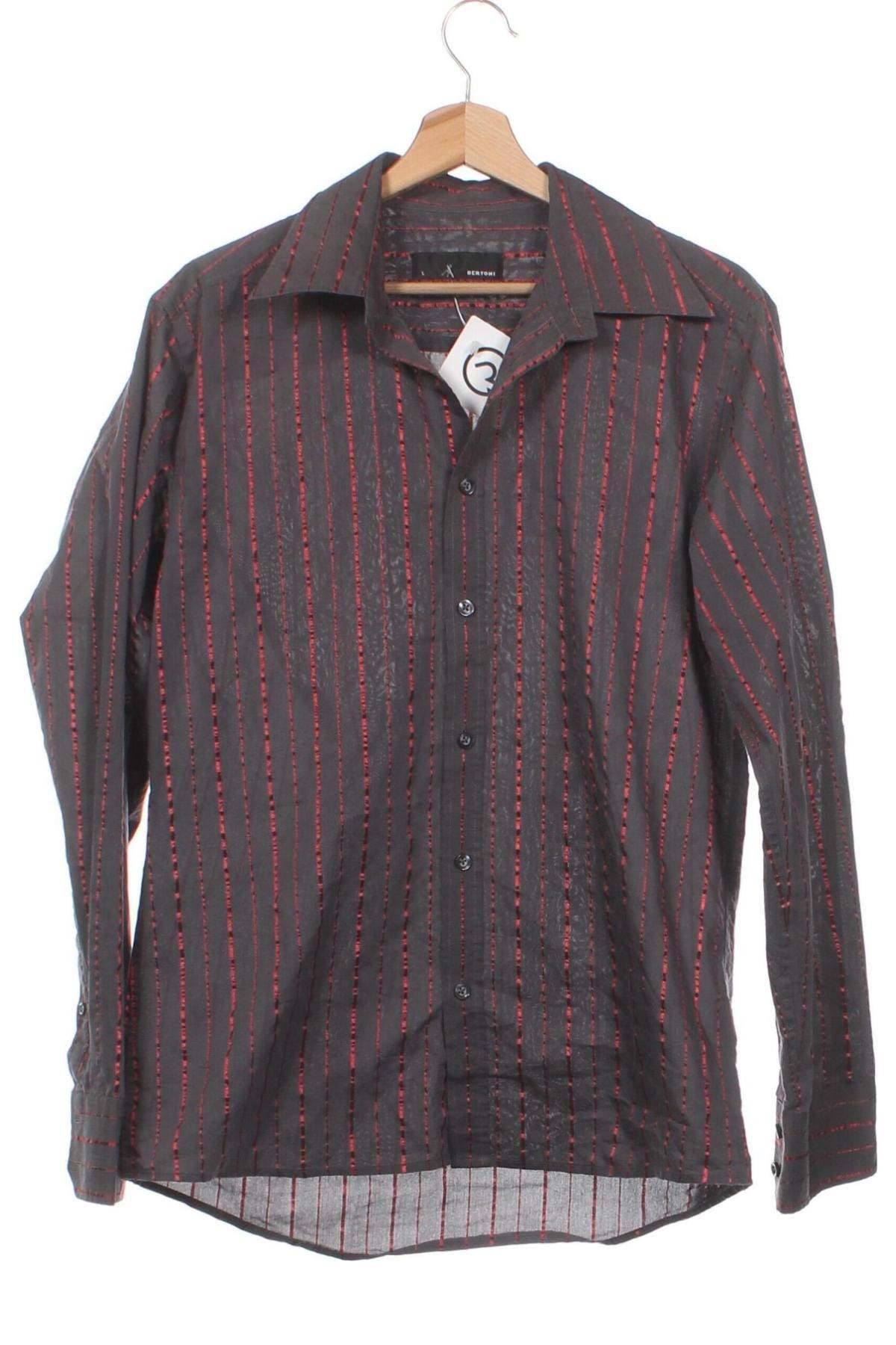 Мъжка риза Bertoni, Размер L, Цвят Сив, Цена 39,00 лв.