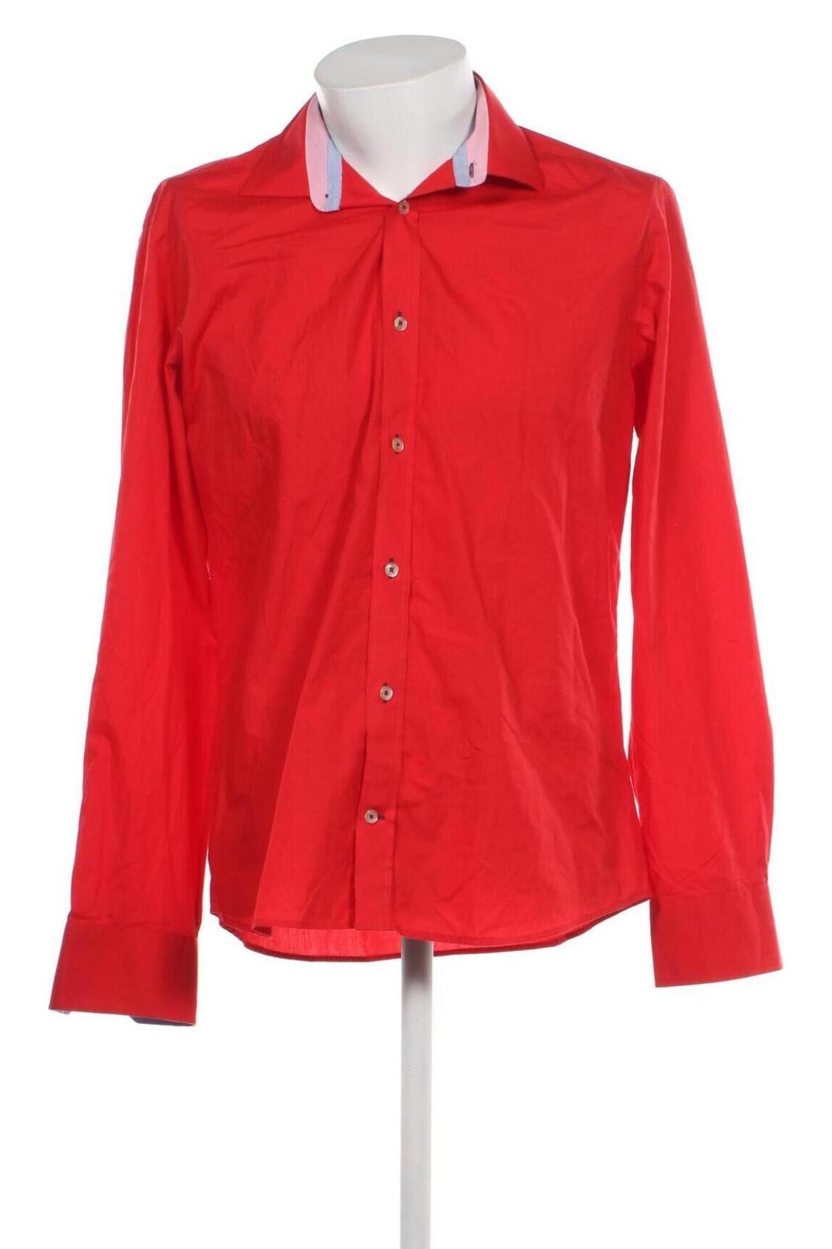 Мъжка риза Bertoni, Размер XL, Цвят Червен, Цена 14,04 лв.