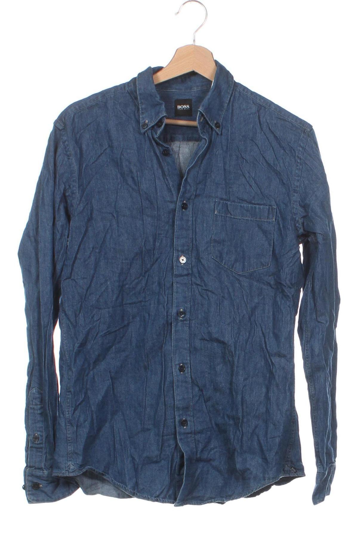 Ανδρικό πουκάμισο Hugo Boss, Μέγεθος M, Χρώμα Μπλέ, Τιμή 51,34 €