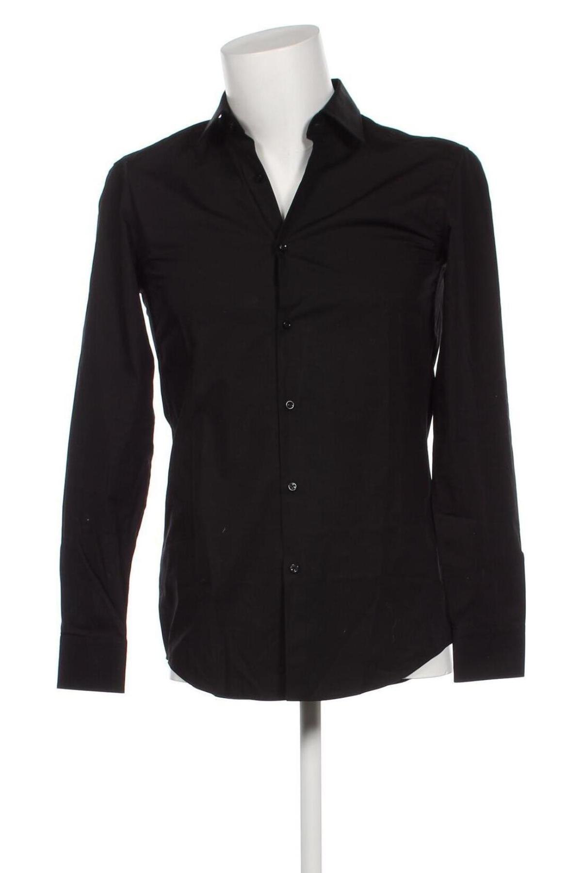 Ανδρικό πουκάμισο Hugo Boss, Μέγεθος M, Χρώμα Μαύρο, Τιμή 76,94 €