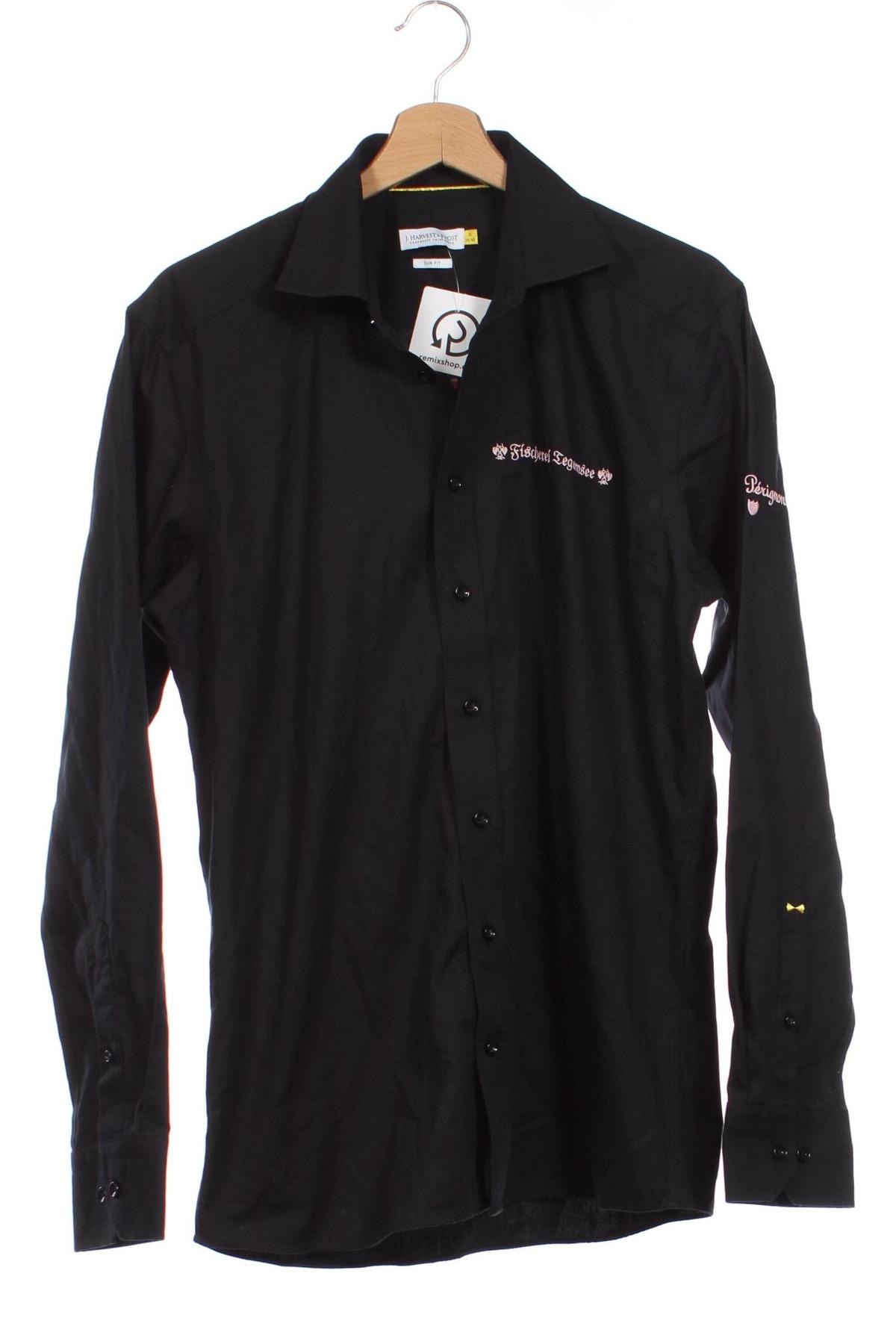 Мъжка риза J. Harvest & Frost, Размер M, Цвят Черен, Цена 13,50 лв.