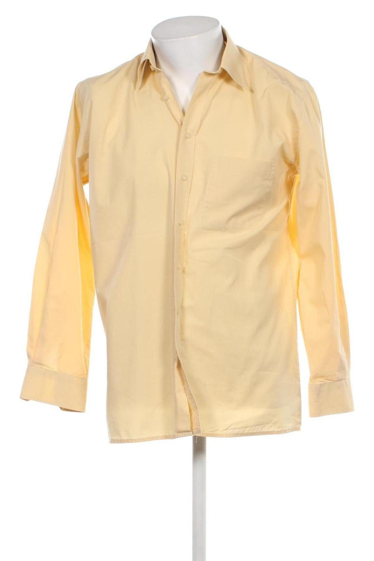 Ανδρικό πουκάμισο Jean Chatel, Μέγεθος M, Χρώμα Κίτρινο, Τιμή 5,12 €