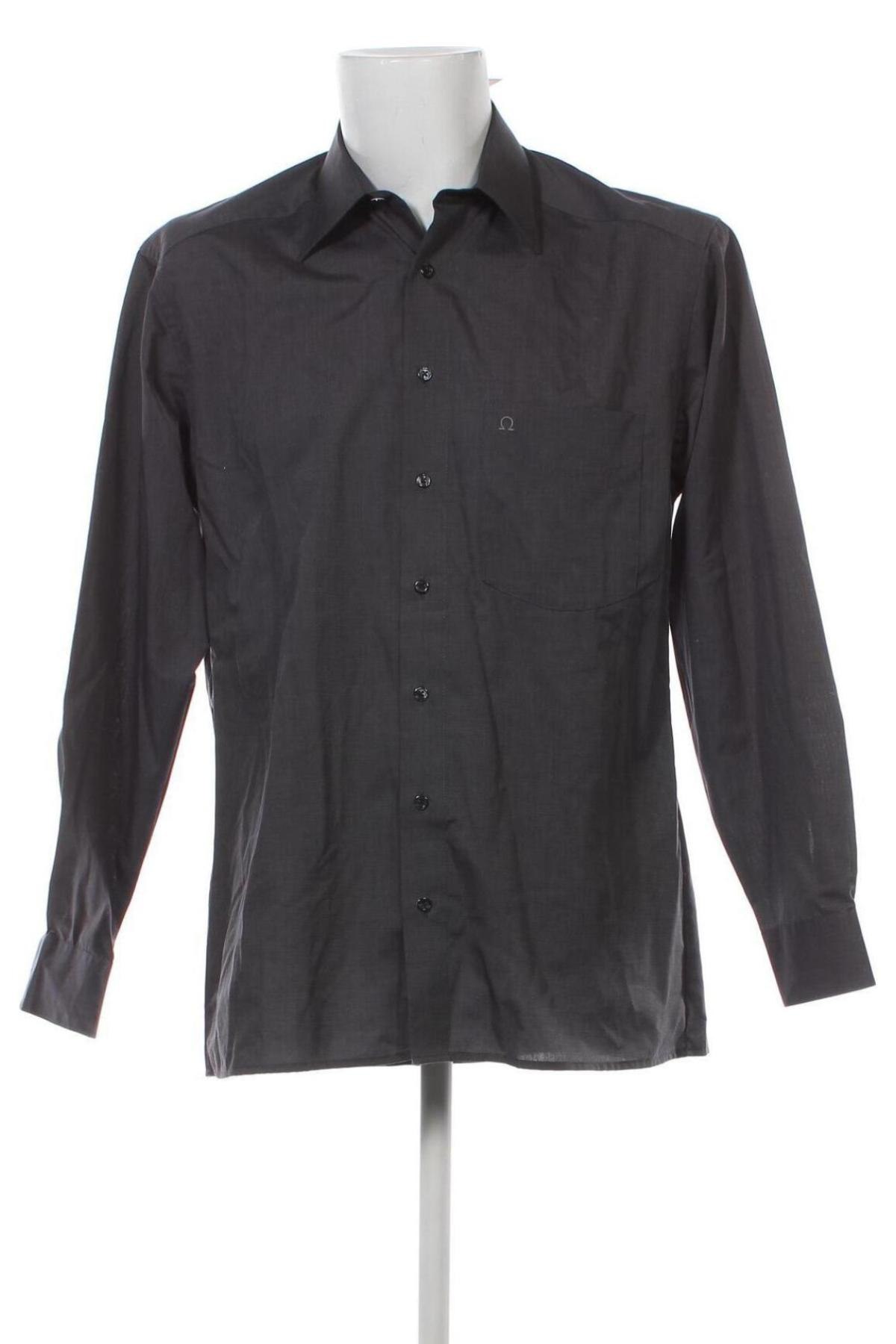 Herrenhemd Olymp, Größe M, Farbe Grau, Preis 2,71 €