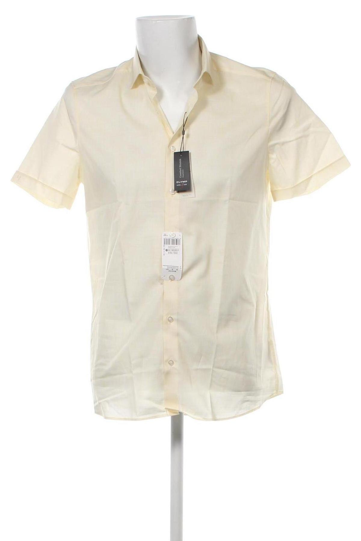 Ανδρικό πουκάμισο Olymp, Μέγεθος M, Χρώμα Κίτρινο, Τιμή 52,58 €