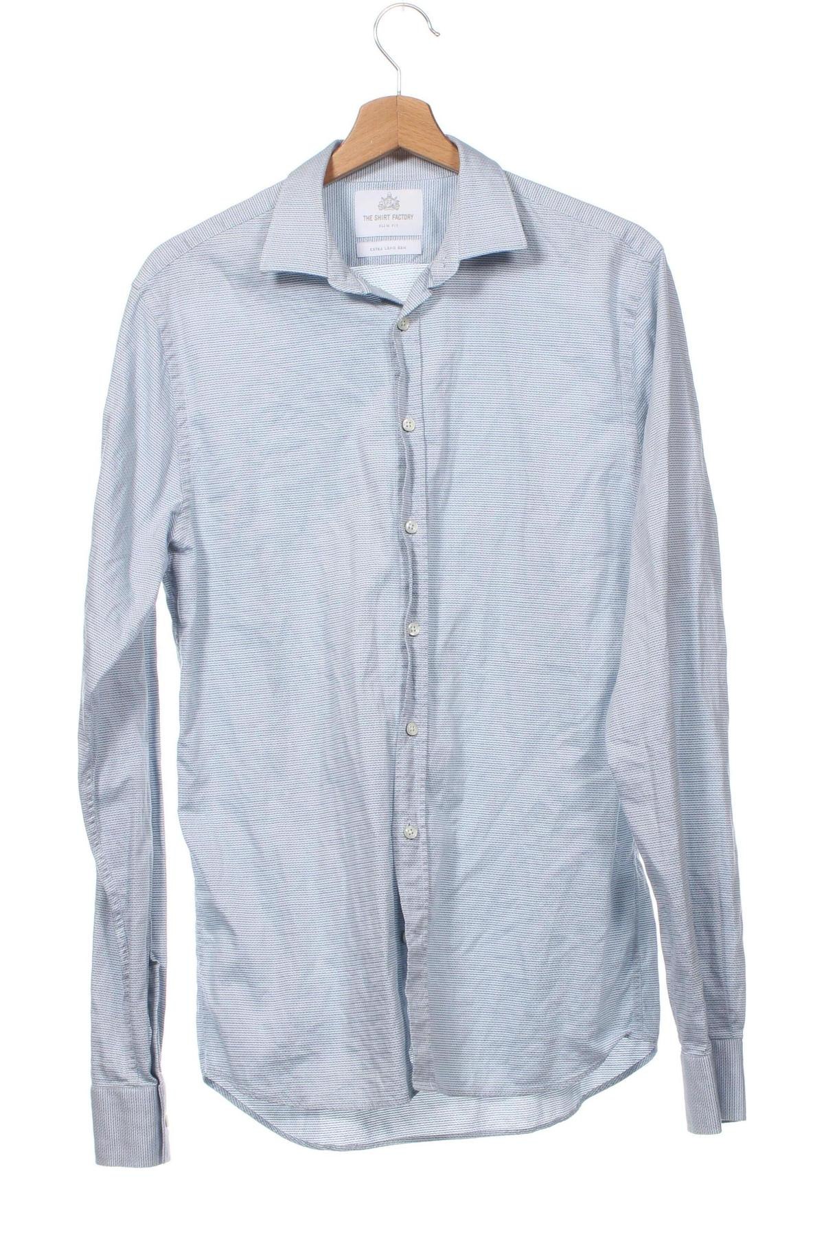 Ανδρικό πουκάμισο The Shirt Factory, Μέγεθος M, Χρώμα Μπλέ, Τιμή 9,61 €