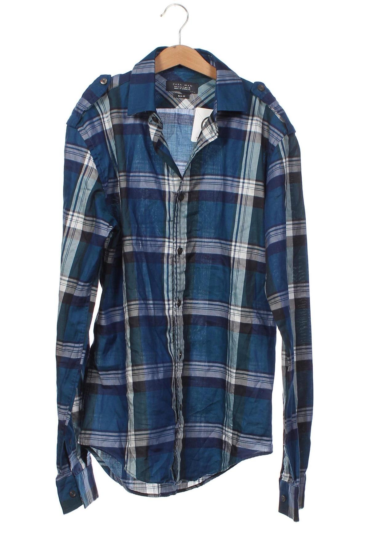 Ανδρικό πουκάμισο Zara Man, Μέγεθος S, Χρώμα Πολύχρωμο, Τιμή 3,27 €