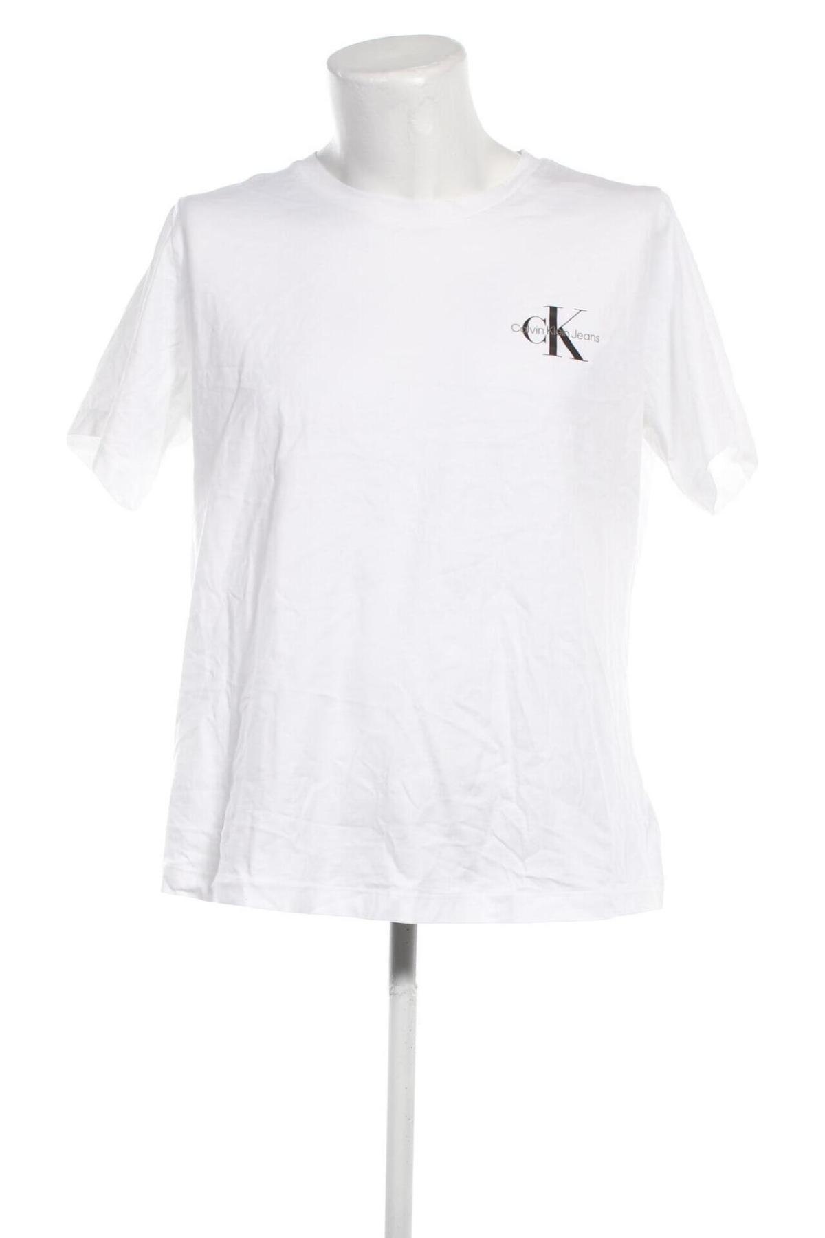 Herren T-Shirt Calvin Klein Jeans, Größe 5XL, Farbe Weiß, Preis € 35,05