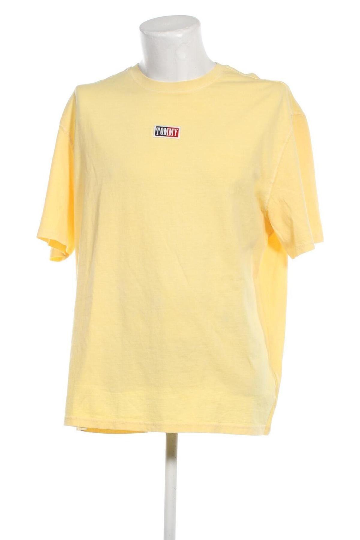 Męski T-shirt Tommy Jeans, Rozmiar XL, Kolor Żółty, Cena 181,49 zł