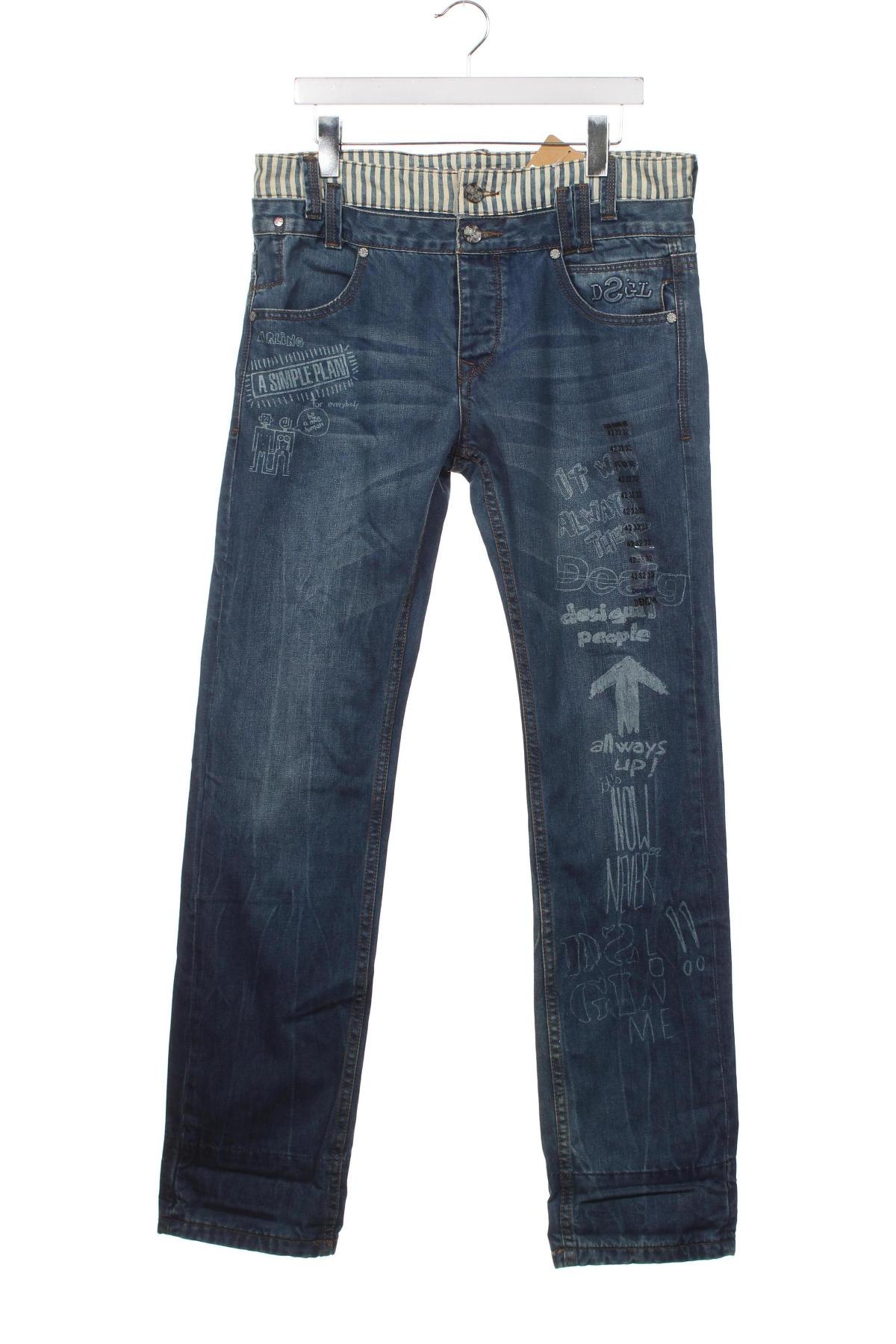 Męskie jeansy Desigual, Rozmiar M, Kolor Niebieski, Cena 317,34 zł