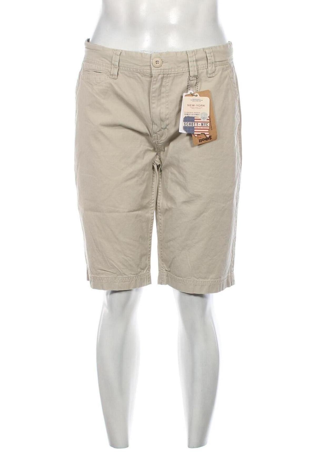 Pantaloni scurți de bărbați Schott, Mărime L, Culoare Bej, Preț 493,42 Lei