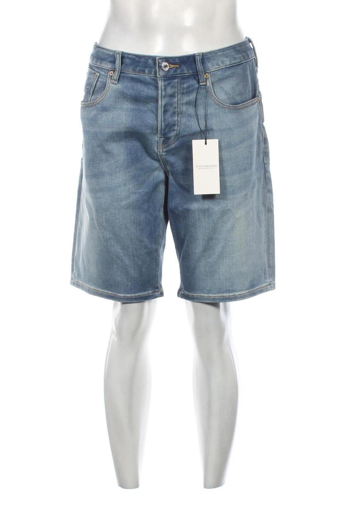 Pantaloni scurți de bărbați Scotch & Soda, Mărime L, Culoare Albastru, Preț 493,42 Lei