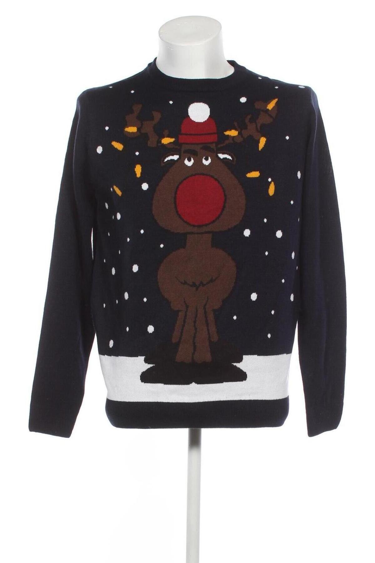 Ανδρικό πουλόβερ, Μέγεθος L, Χρώμα Μπλέ, Τιμή 10,67 €