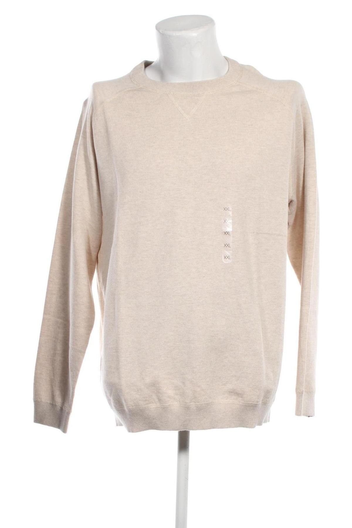 Мъжки пуловер Celio, Размер XXL, Цвят Екрю, Цена 23,00 лв.