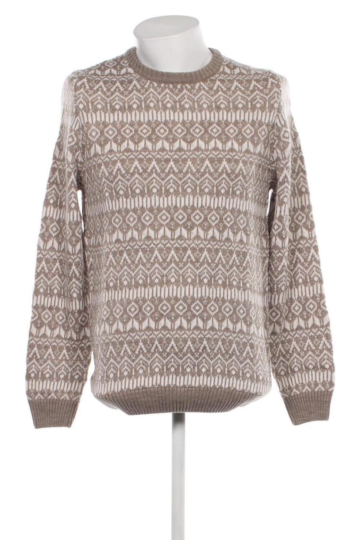 Ανδρικό πουλόβερ Defacto, Μέγεθος L, Χρώμα  Μπέζ, Τιμή 8,06 €