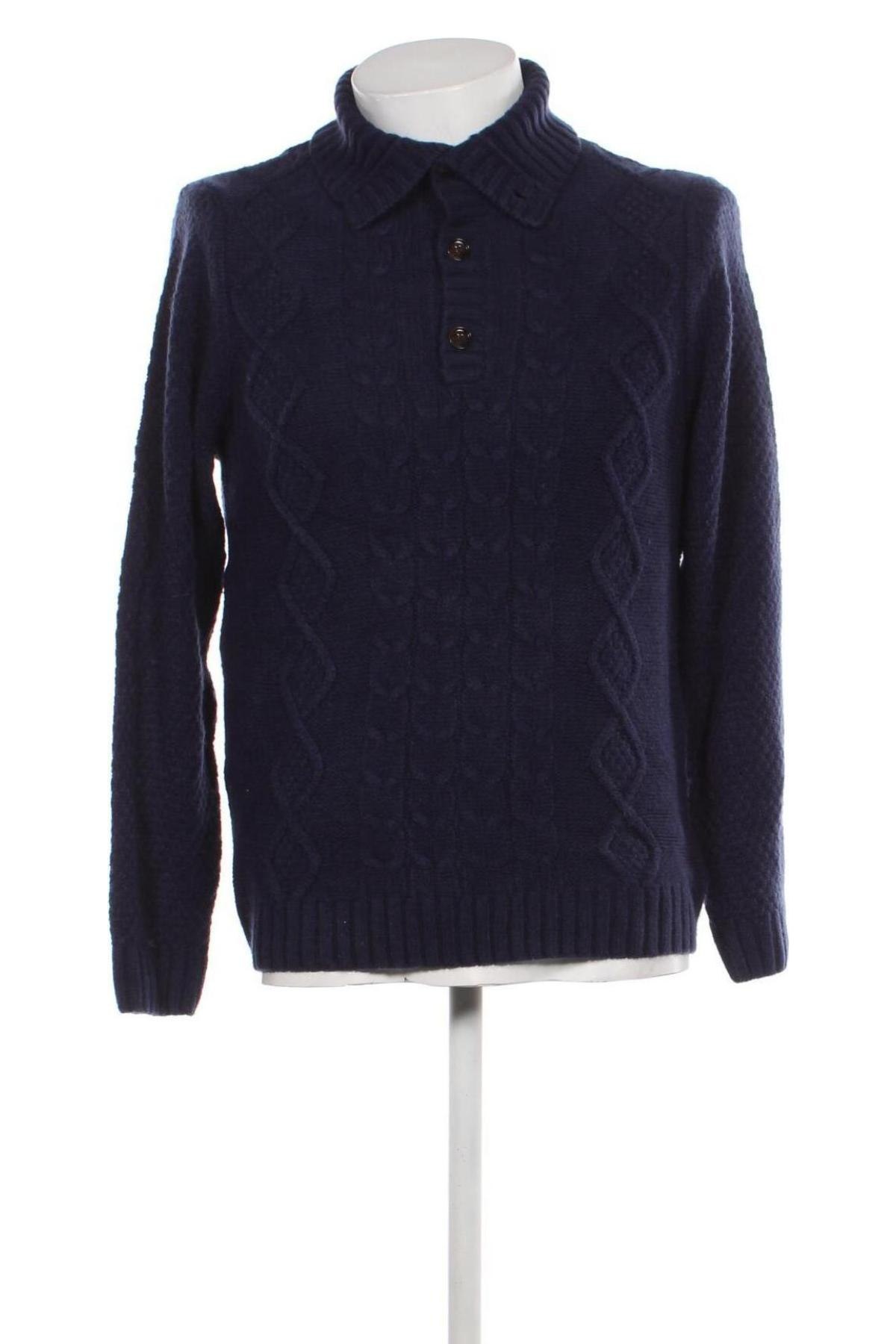Ανδρικό πουλόβερ Gentlemen Selection, Μέγεθος M, Χρώμα Μπλέ, Τιμή 5,20 €