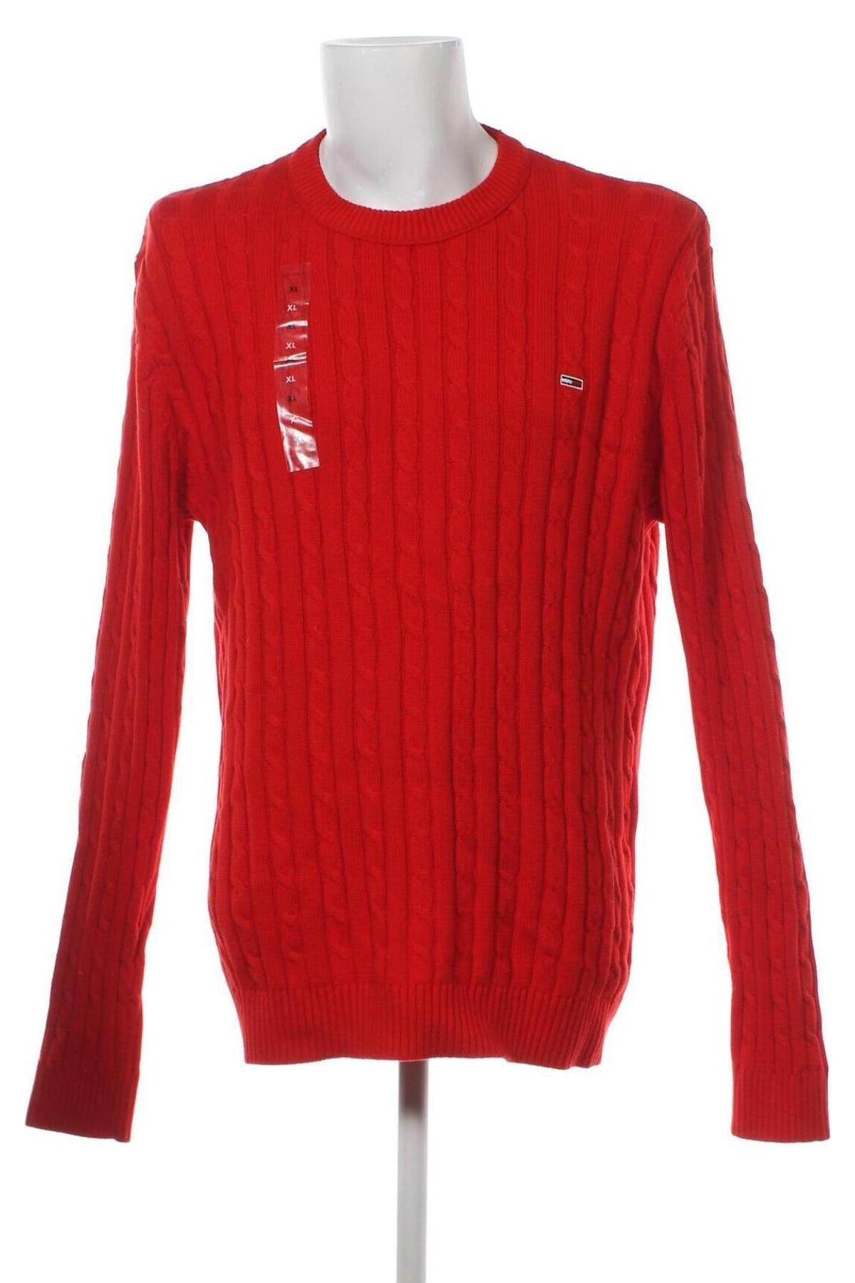 Herrenpullover Tommy Jeans, Größe XL, Farbe Rot, Preis € 132,91