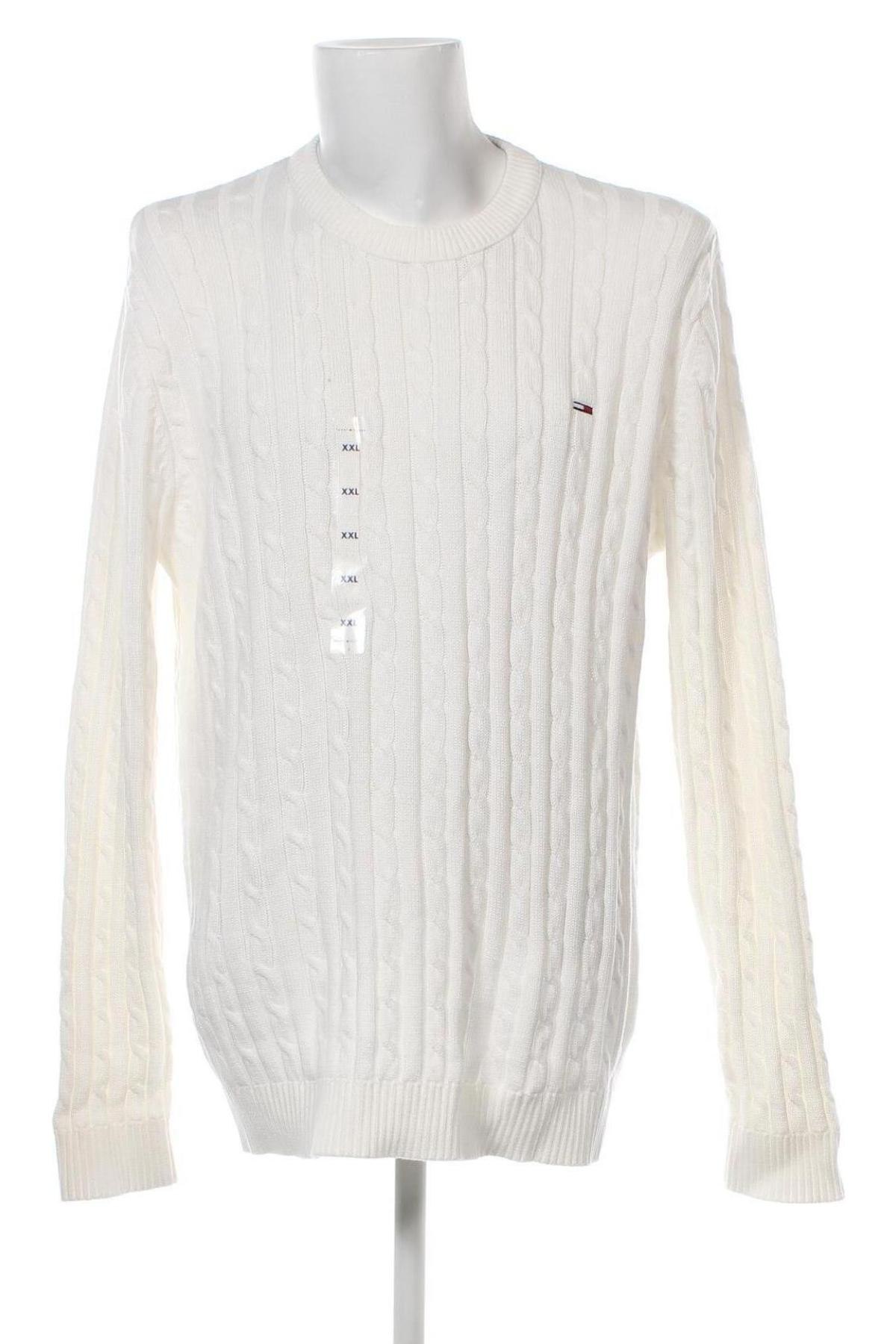 Ανδρικό πουλόβερ Tommy Jeans, Μέγεθος XXL, Χρώμα Λευκό, Τιμή 118,14 €