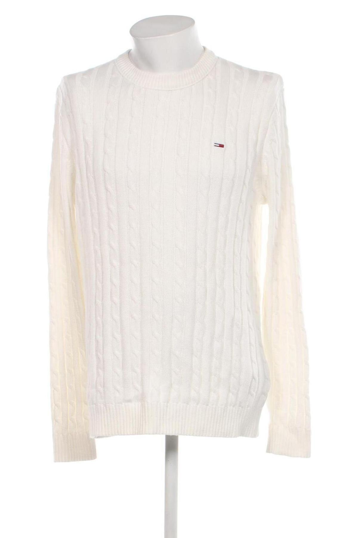 Herrenpullover Tommy Jeans, Größe M, Farbe Weiß, Preis € 132,91