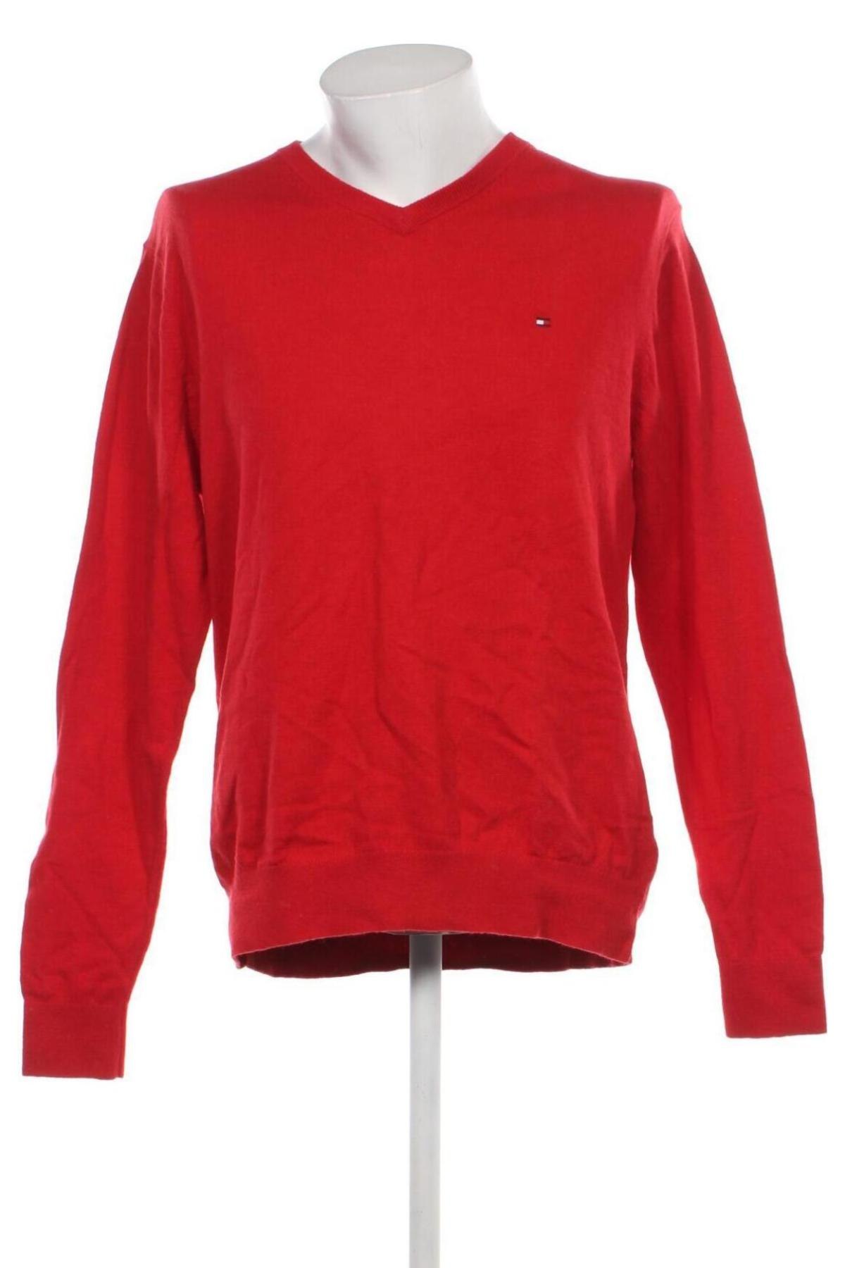 Pulover de bărbați Tommy Hilfiger, Mărime XL, Culoare Roșu, Preț 188,49 Lei